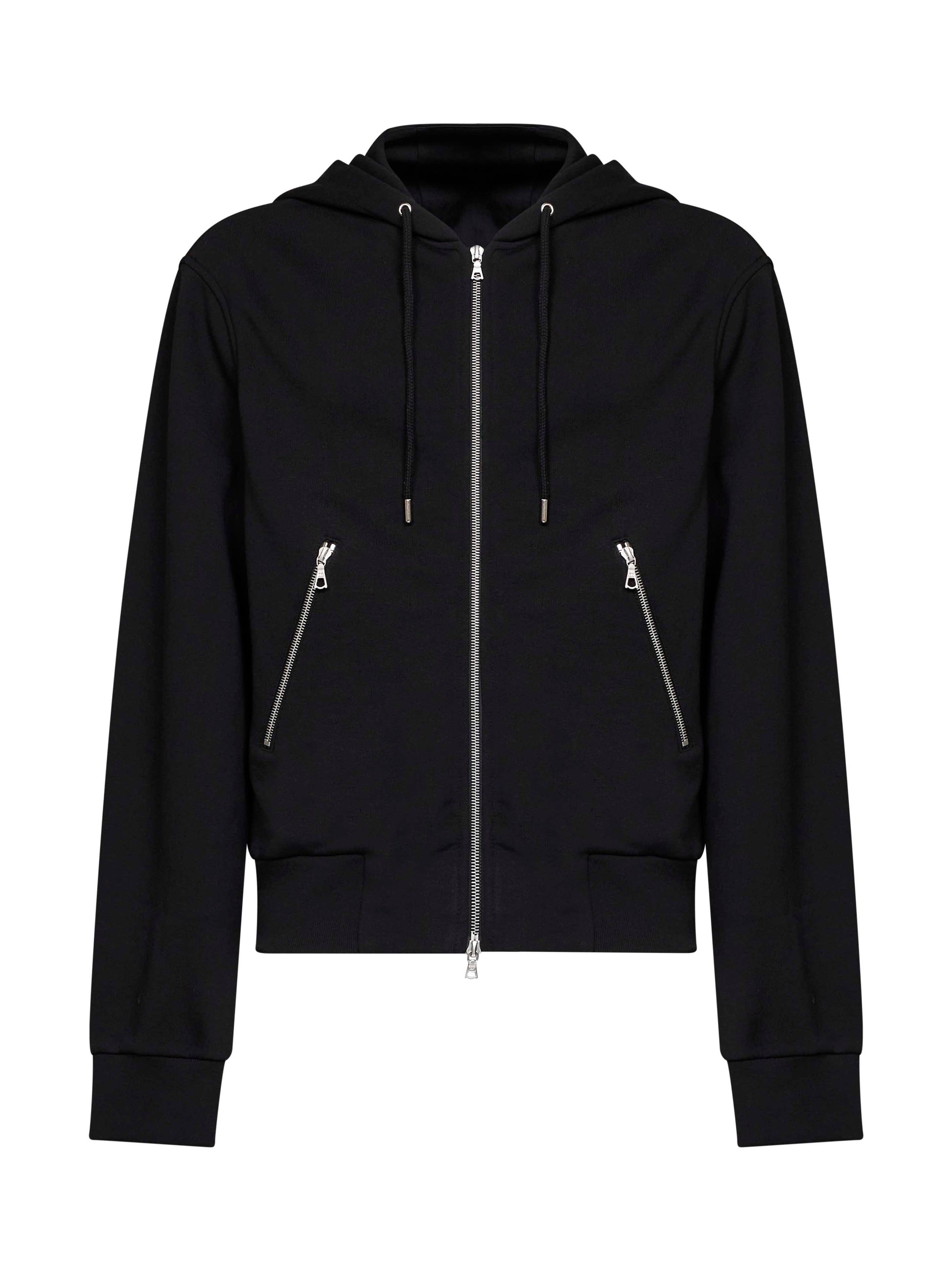 Dries Van Noten Men Black Wool Harrino Zip-Up Hoodie DRIES VAN NOTEN