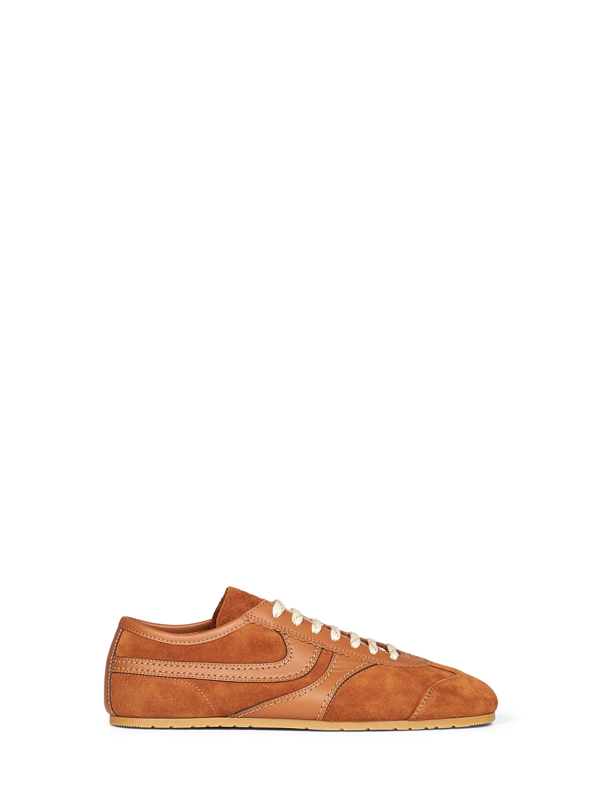 Dries Van Noten Men Tan Suede Sneakers With Leather Details DRIES VAN NOTEN