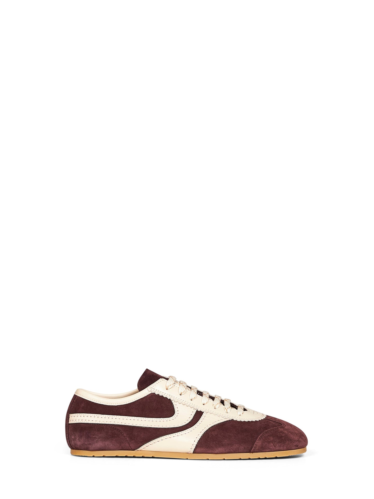 Dries Van Noten Men Dark Purple Suede Sneakers With Leather Details<Br/> DRIES VAN NOTEN