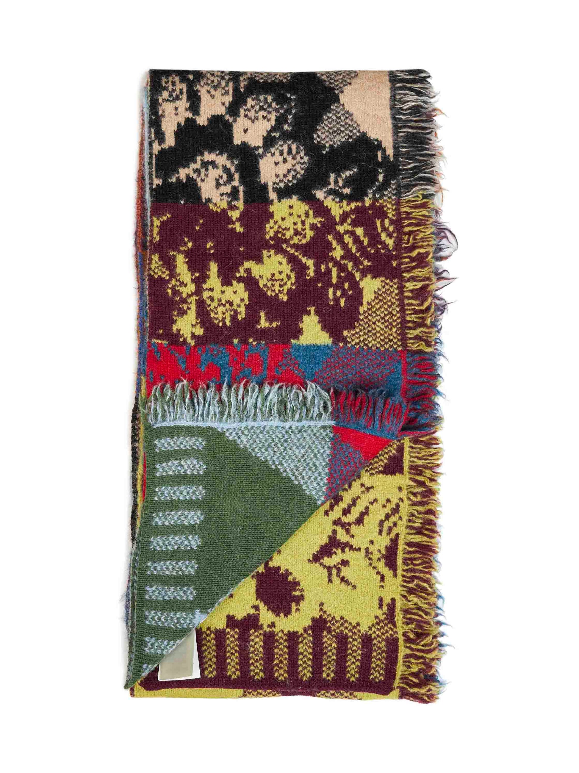 Dries Van Noten Men Patchwork-Effect Jacquard Alpaca-Blend Scarf DRIES VAN NOTEN
