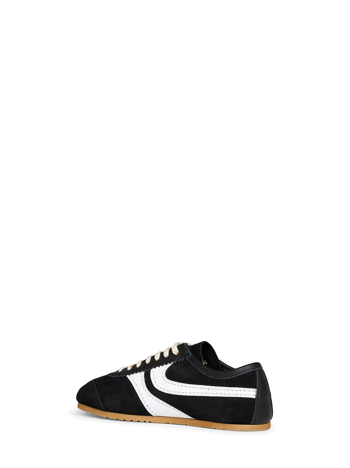 Dries Van Noten Women Black Suede Sneakers With Leather Details DRIES VAN NOTEN
