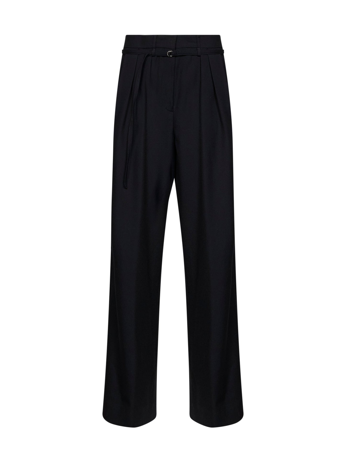 Dries Van Noten Women Black Wool Peacha Belted Trousers DRIES VAN NOTEN