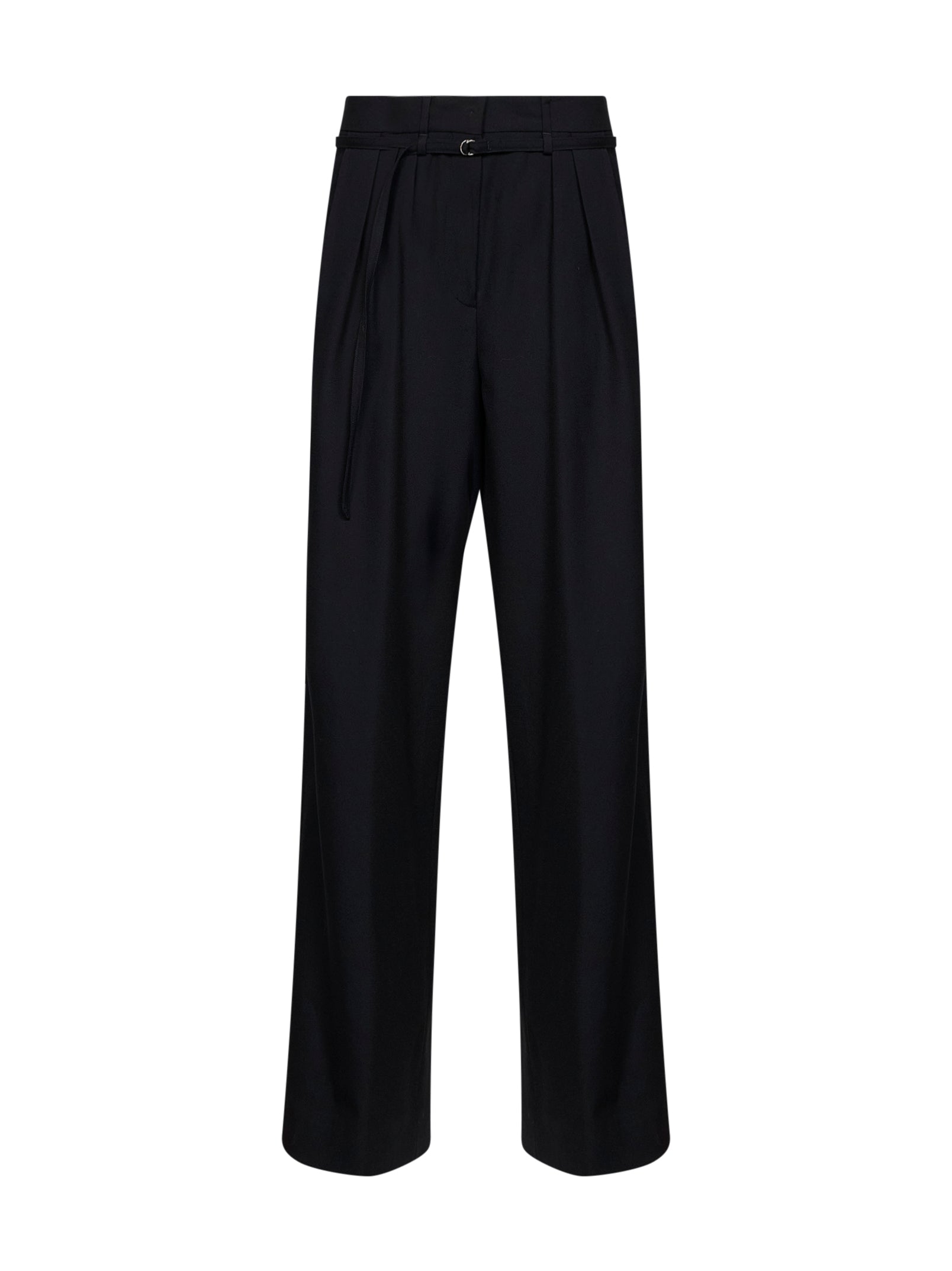 Dries Van Noten Women Black Wool Peacha Belted Trousers DRIES VAN NOTEN