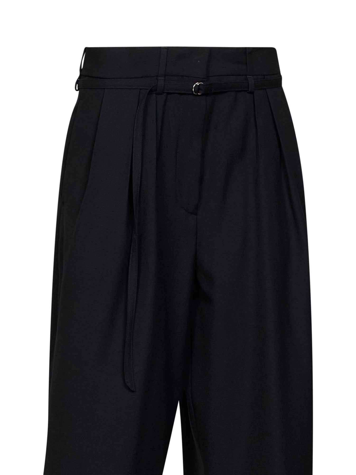 Dries Van Noten Women Black Wool Peacha Belted Trousers DRIES VAN NOTEN