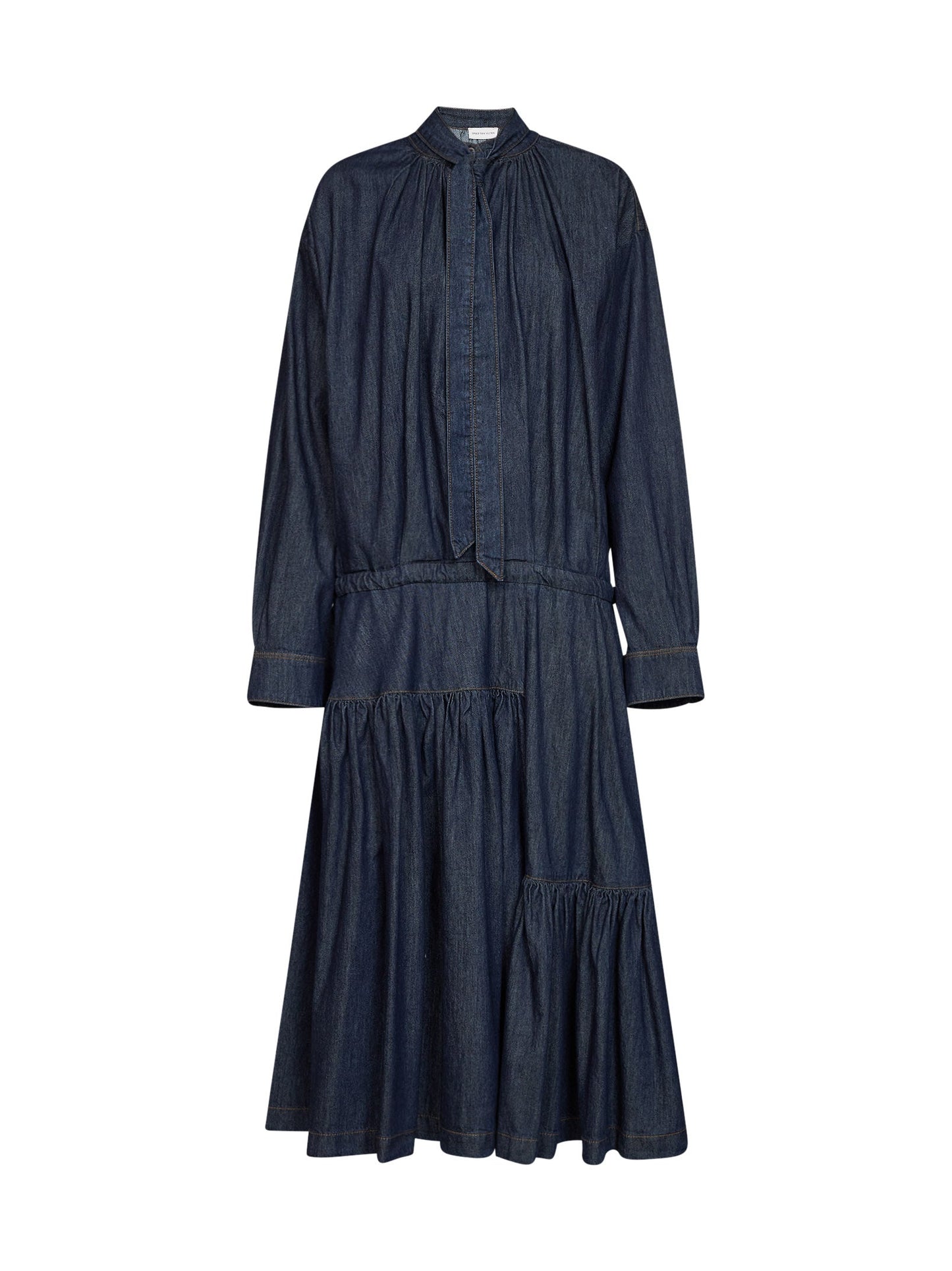Dries Van Noten Women Indigo Cotton Denim Denvy Midi Dress DRIES VAN NOTEN