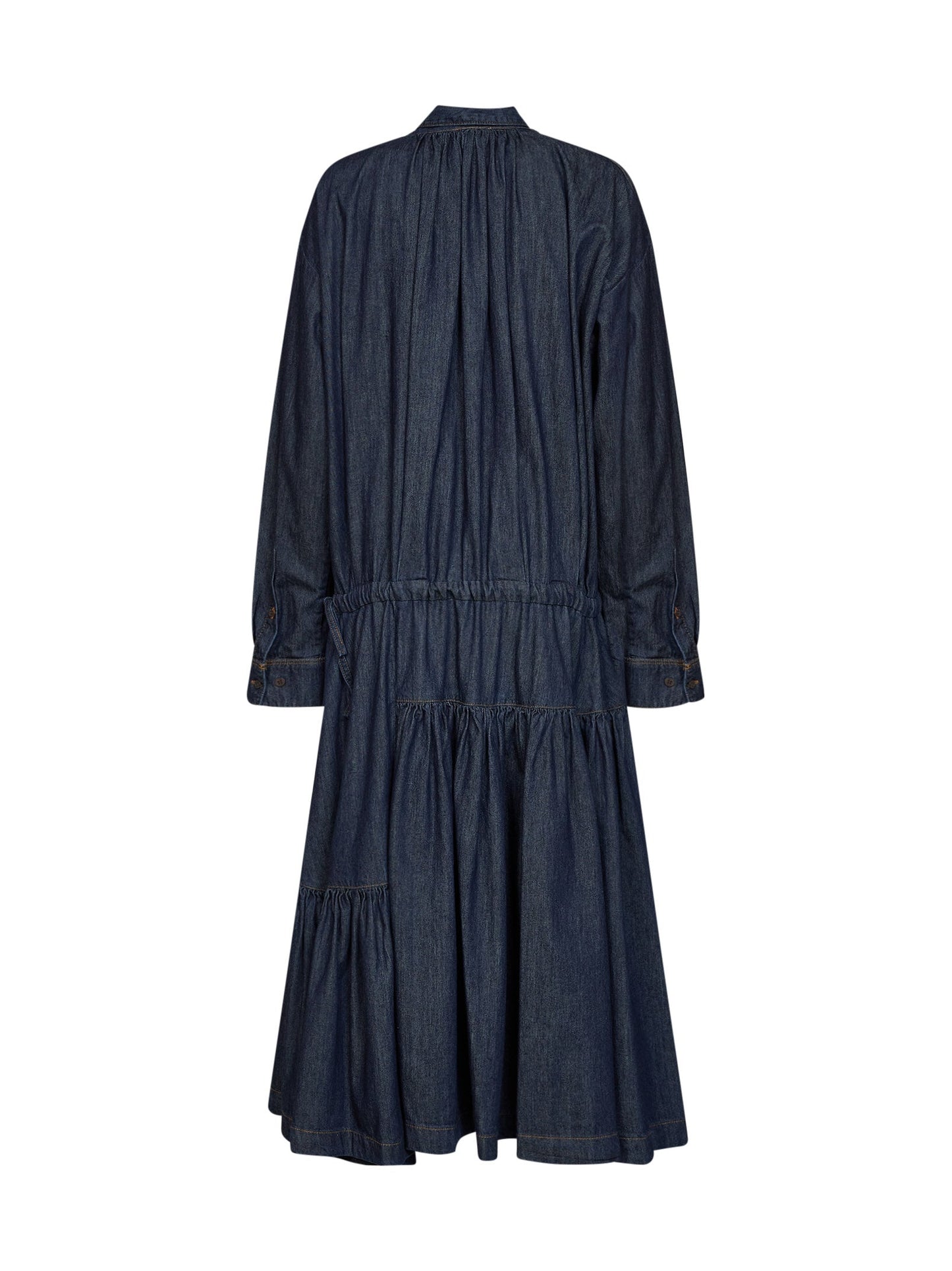 Dries Van Noten Women Indigo Cotton Denim Denvy Midi Dress DRIES VAN NOTEN