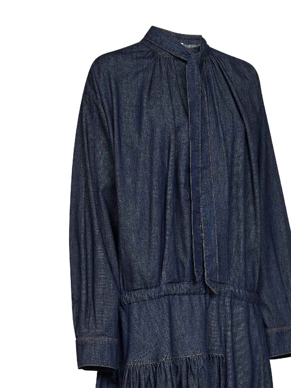 Dries Van Noten Women Indigo Cotton Denim Denvy Midi Dress DRIES VAN NOTEN