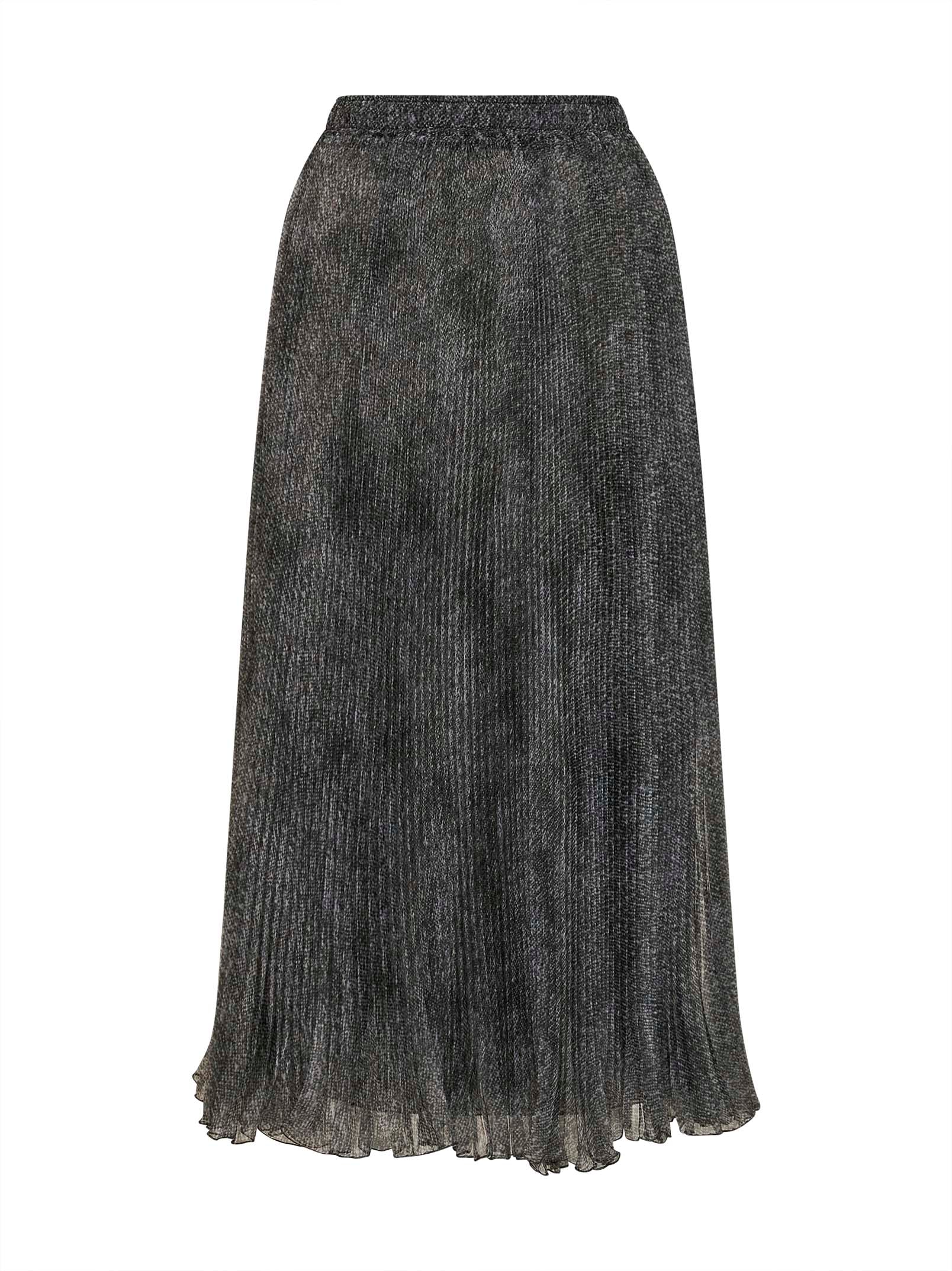 Ermanno Scervino Women Knickerbocker-Print Organza Midi Pleated Skirt ERMANO SCERVINO