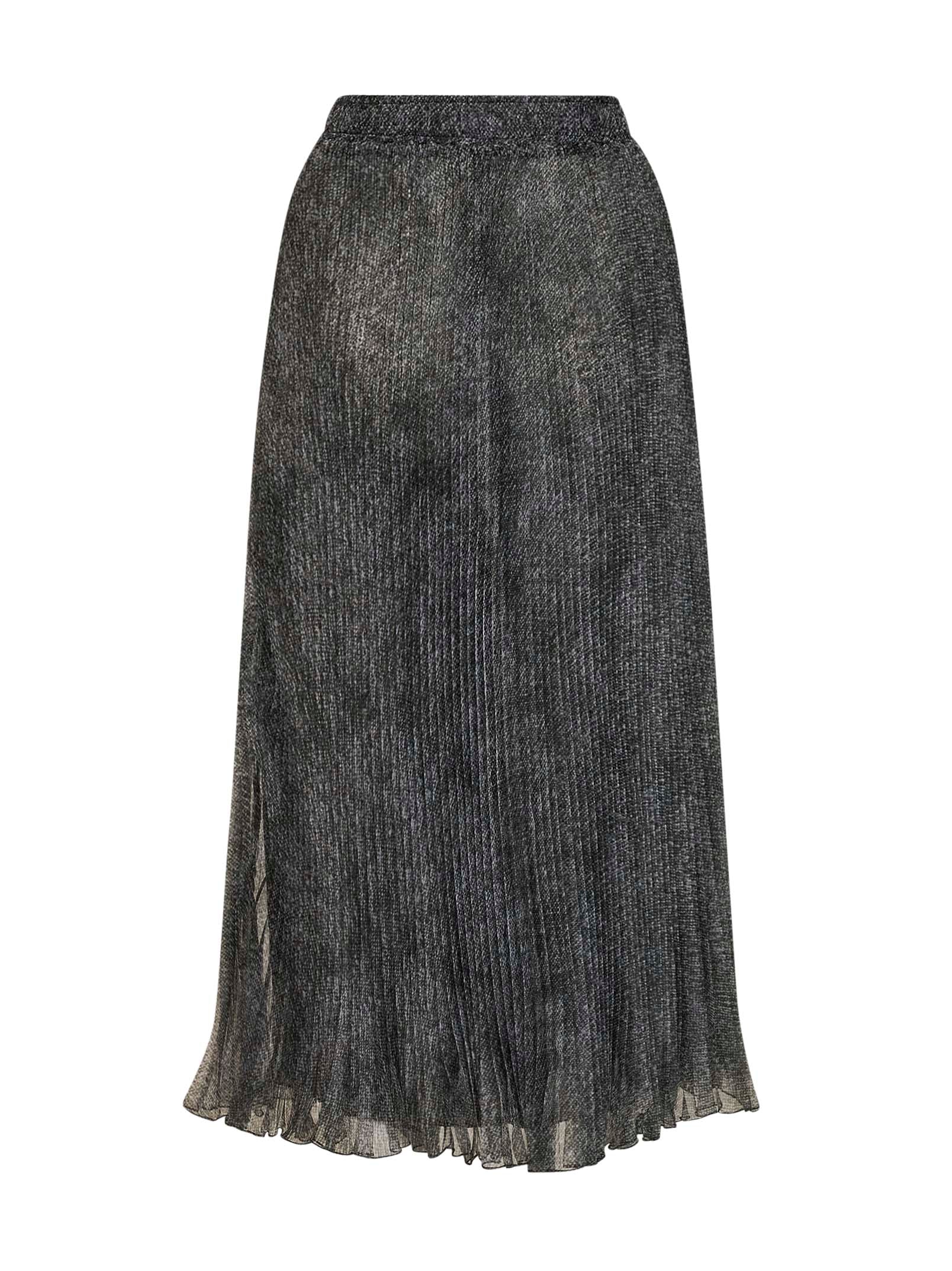 Ermanno Scervino Women Knickerbocker-Print Organza Midi Pleated Skirt ERMANO SCERVINO