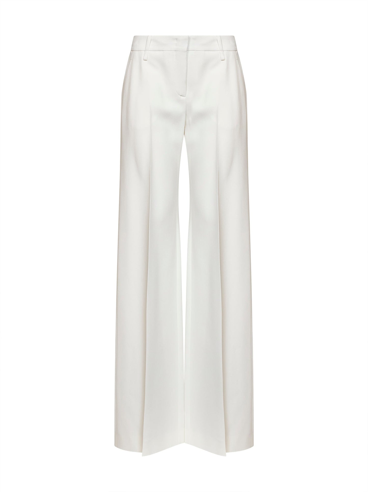 Ermanno Scervino Women White Interlock Bootcut Trousers ERMANO SCERVINO