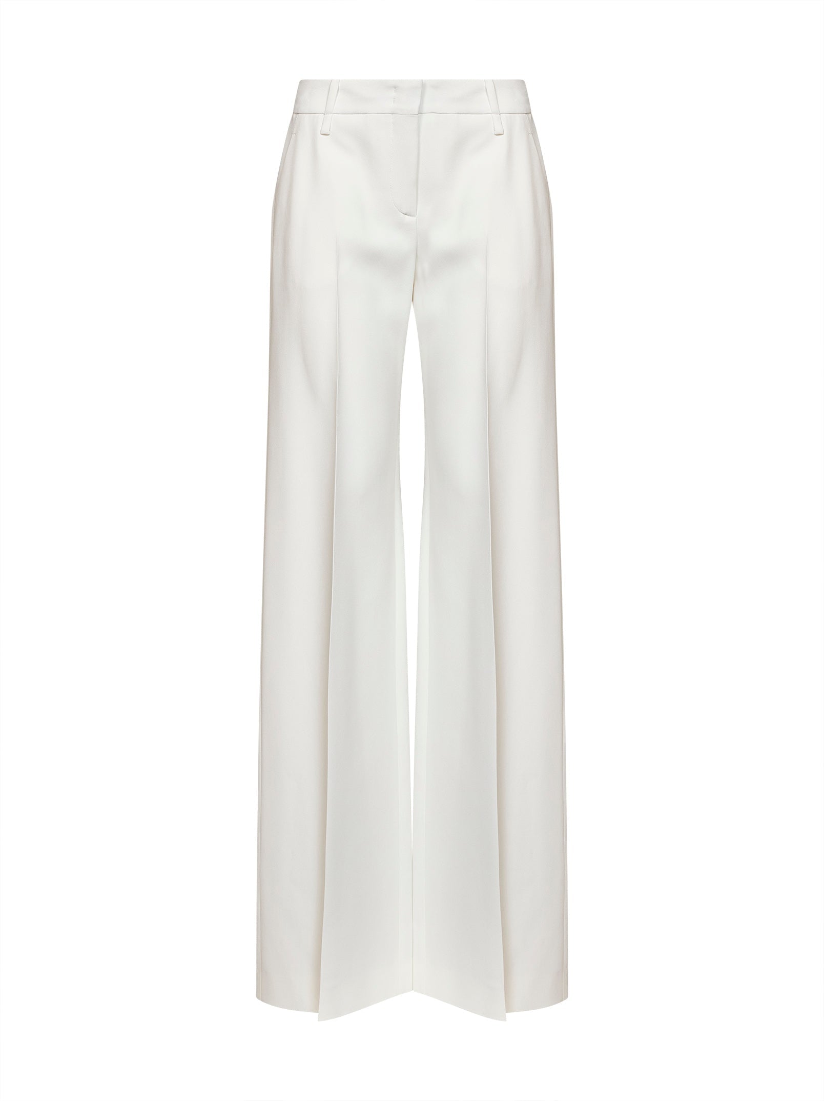 Ermanno Scervino Women White Interlock Bootcut Trousers ERMANO SCERVINO