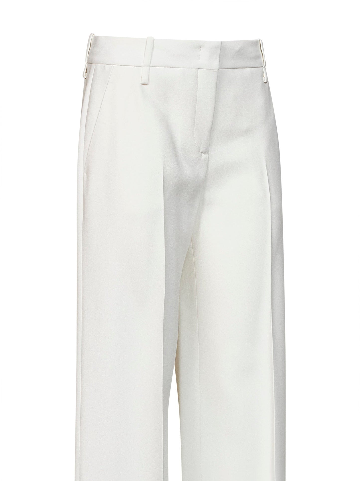 Ermanno Scervino Women White Interlock Bootcut Trousers ERMANO SCERVINO