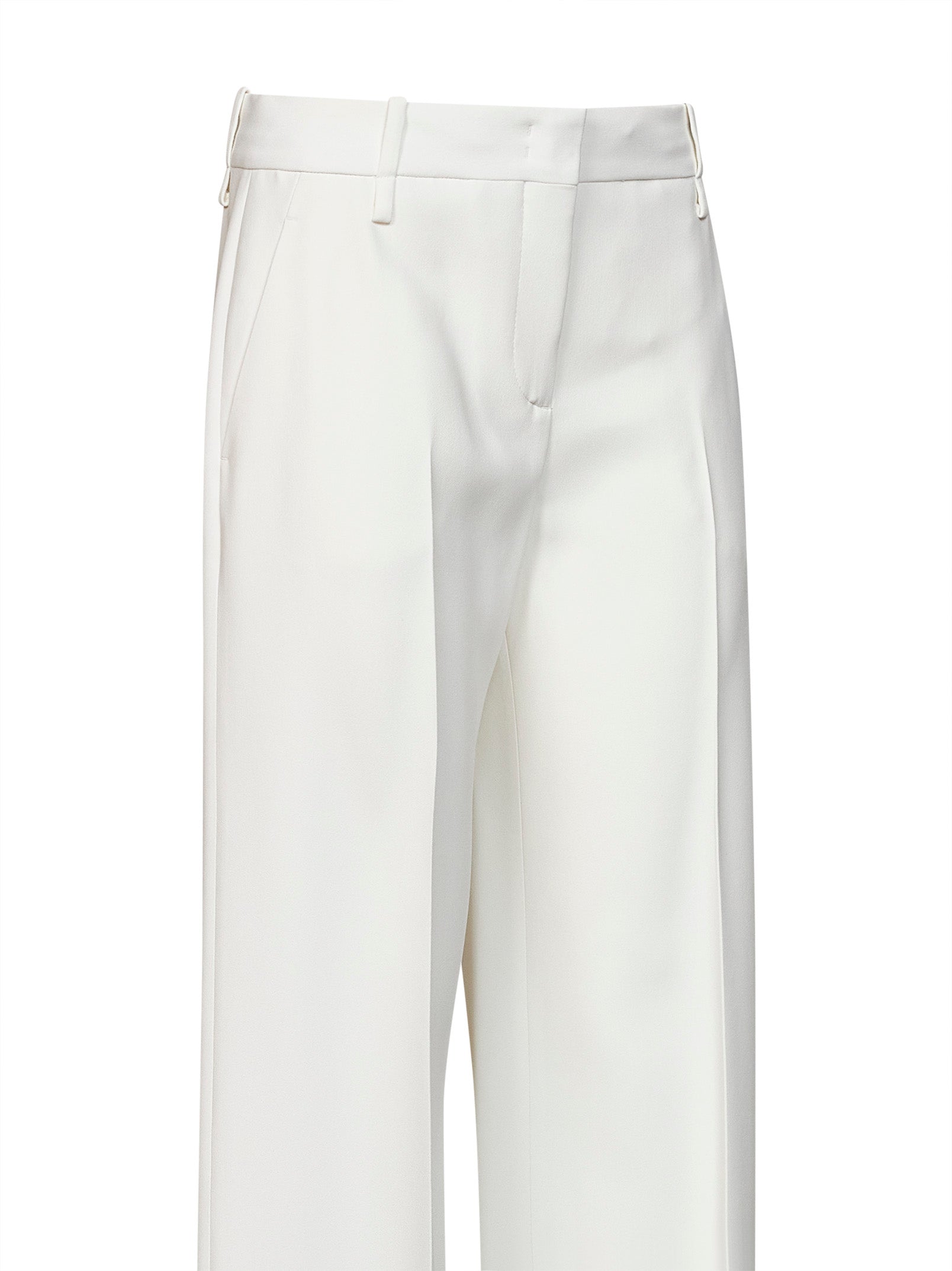 Ermanno Scervino Women White Interlock Bootcut Trousers ERMANO SCERVINO