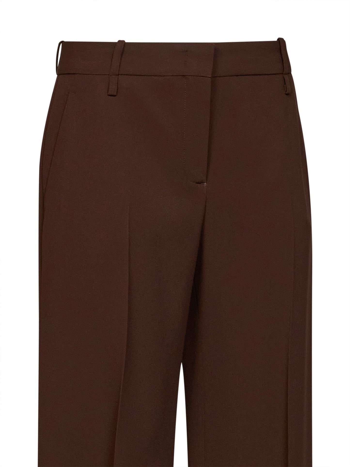 Ermanno Scervino Women Chestnut Interlock Bootcut Trousers ERMANO SCERVINO