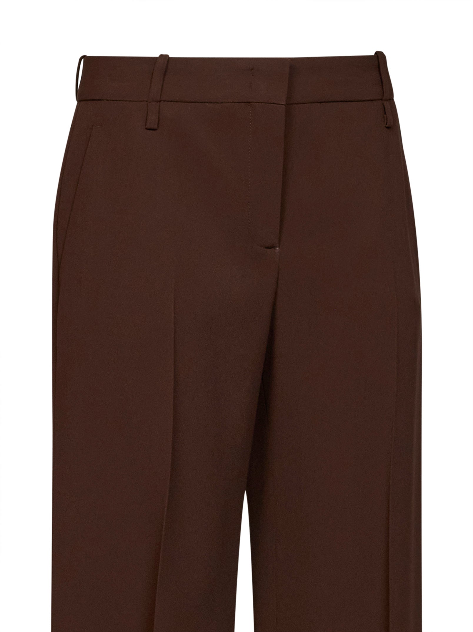 Ermanno Scervino Women Chestnut Interlock Bootcut Trousers ERMANO SCERVINO