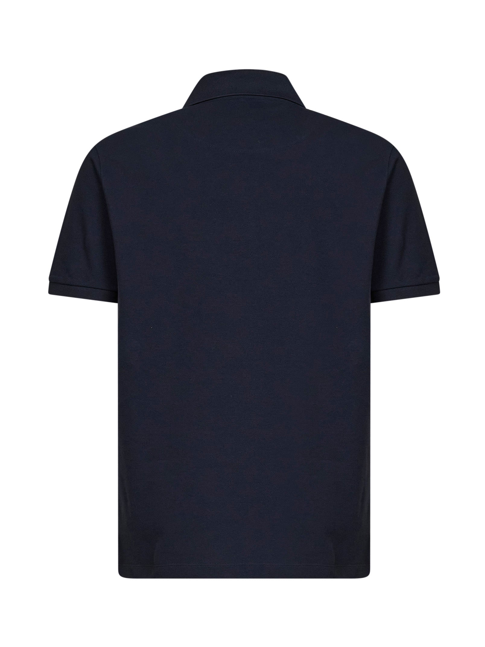 Etro Men Navy Blue Cotton Piqué Pegaso-Embroidered Polo Shirt ETRO