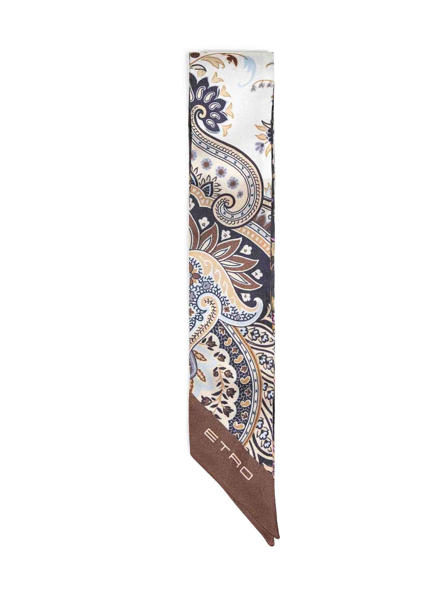 Etro Women Black Silk Twill Paisleyna With Paisley Pattern ETRO