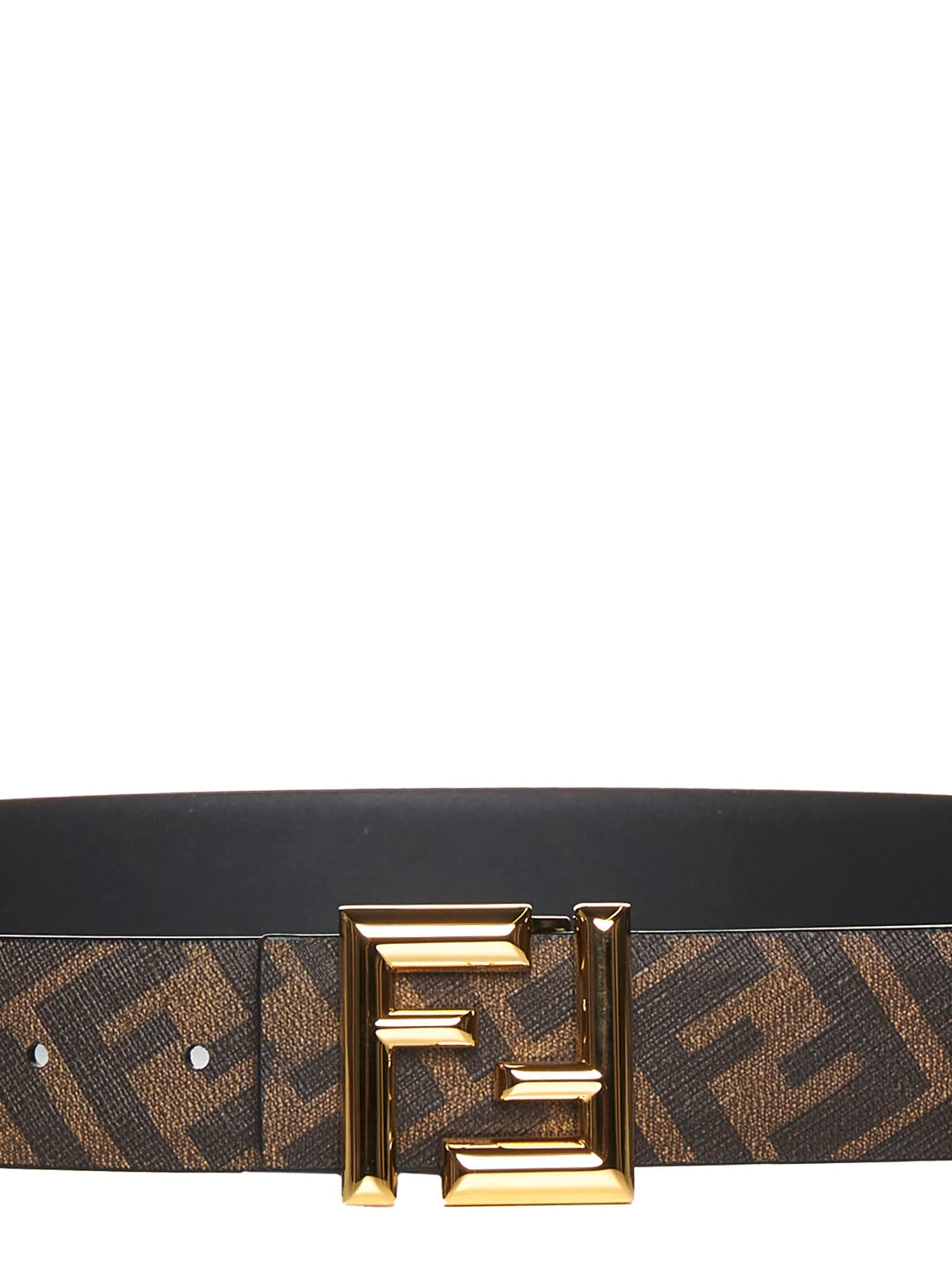 Fendi Men Reversible Black Leather Belt FENDI