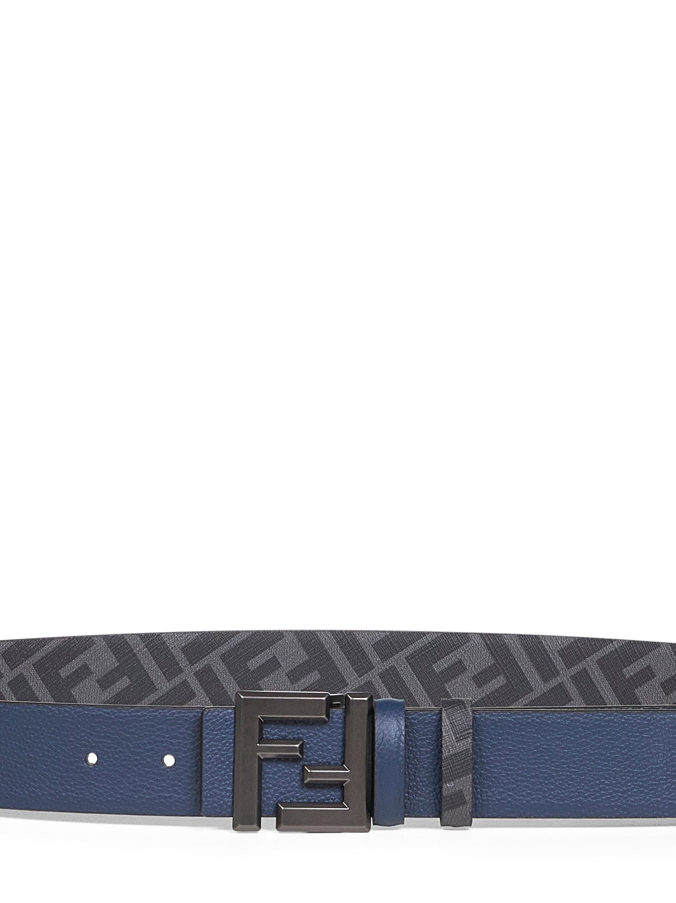 Fendi Men Leather And Ff Canvas Squared Ff Reversible Belt FENDI