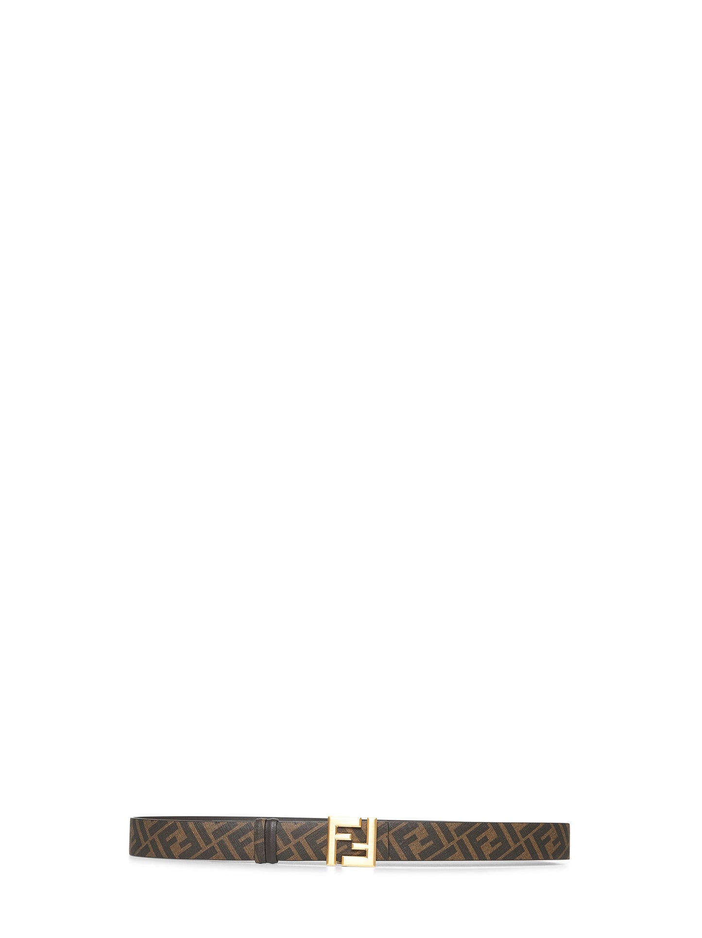 Fendi Men Brown Squared Ff Reversible Belt FENDI