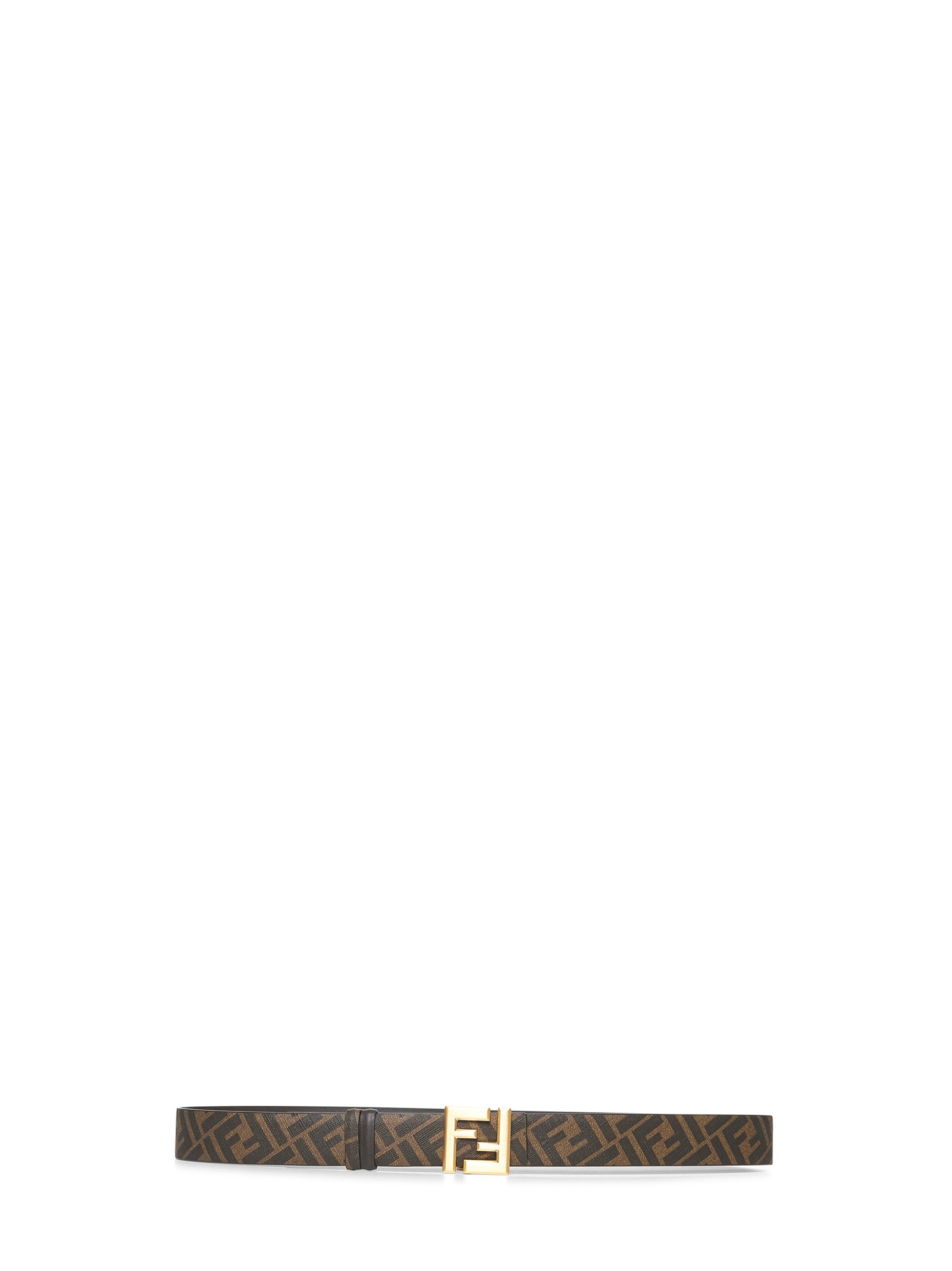 Fendi Men Brown Squared Ff Reversible Belt FENDI