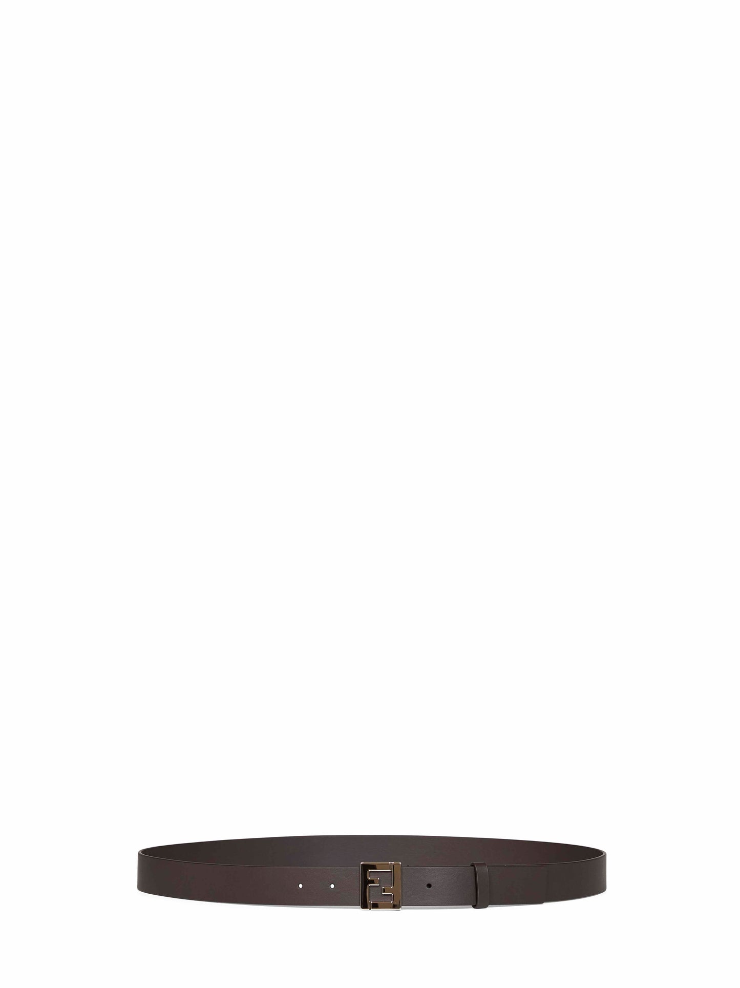 Fendi Men Dark Brown Smooth Leather 30 Mm Ff Belt FENDI