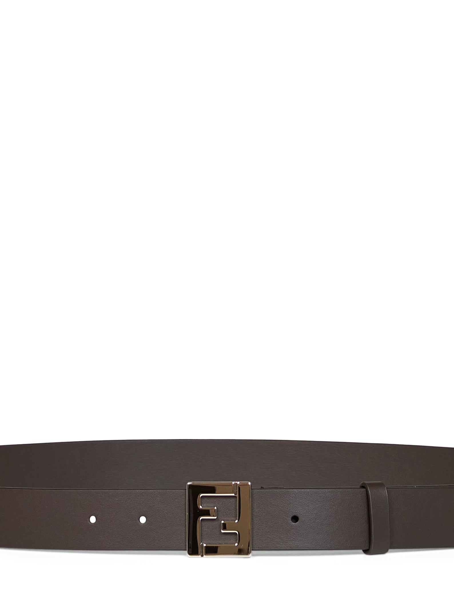 Fendi Men Dark Brown Smooth Leather 30 Mm Ff Belt FENDI