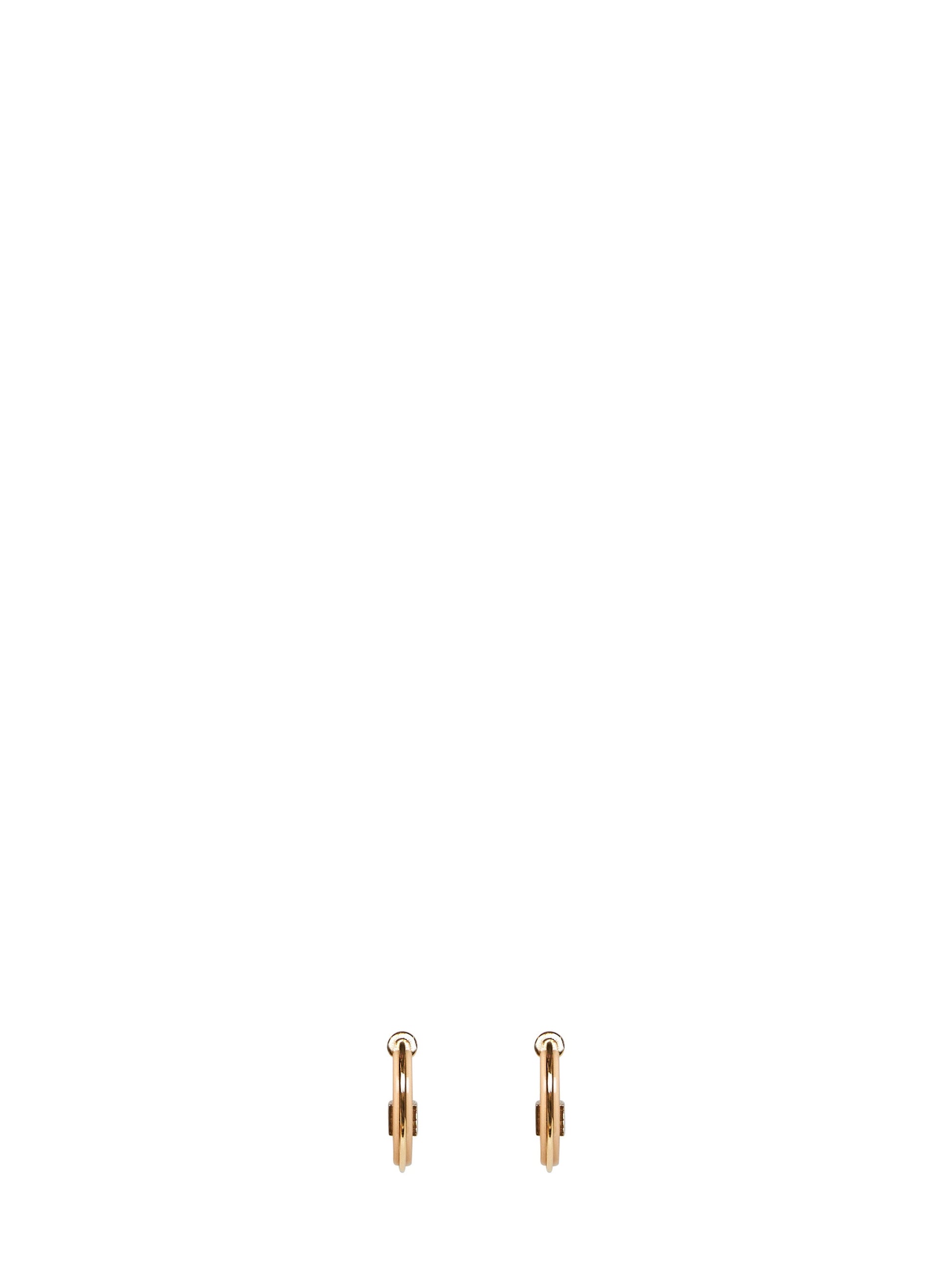 Fendi Women Camel Resin Fendi Forever Oval Hoop Earrings FENDI