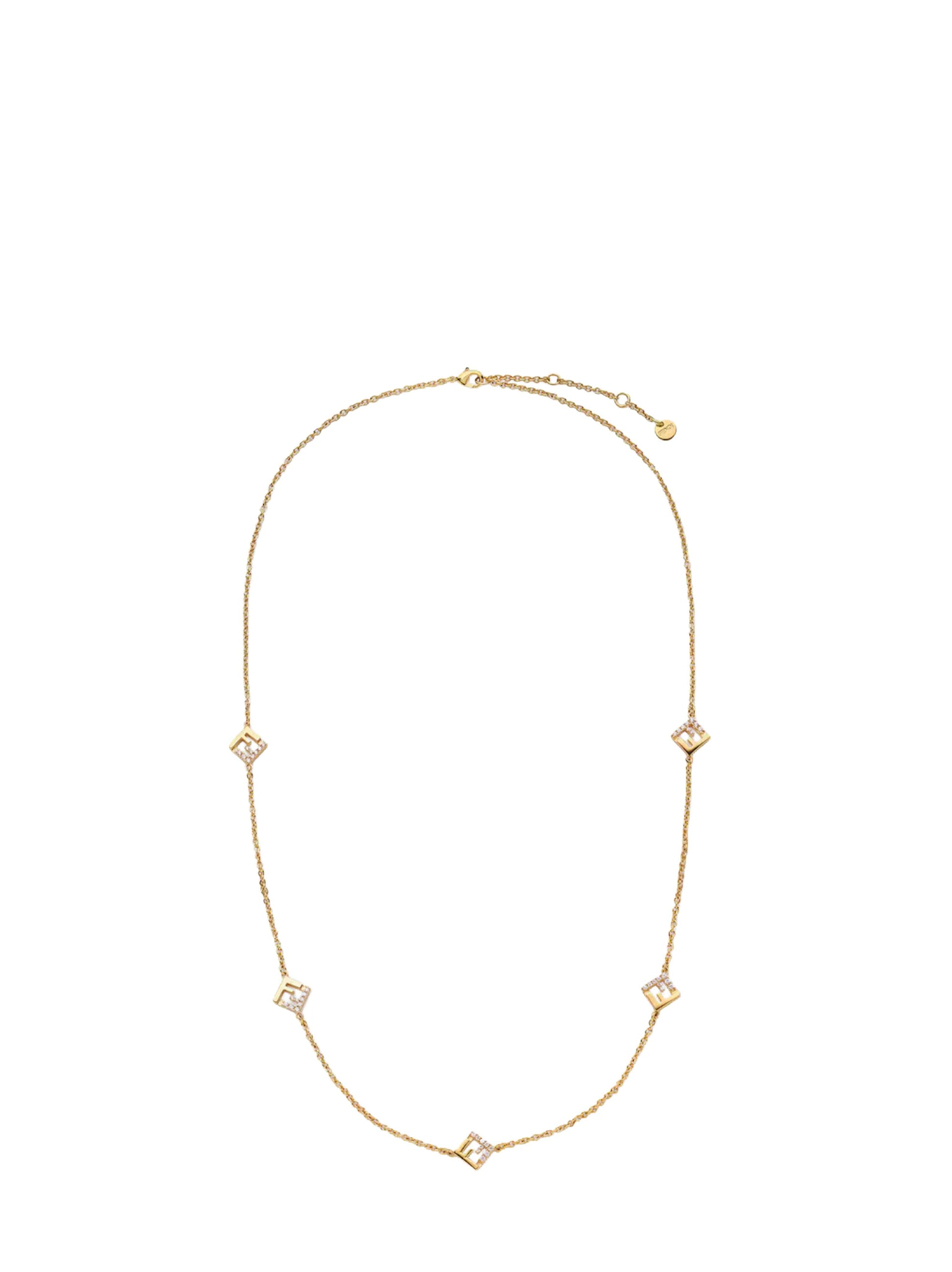 Fendi Women Gold Metal Forever Fendi Necklace FENDI