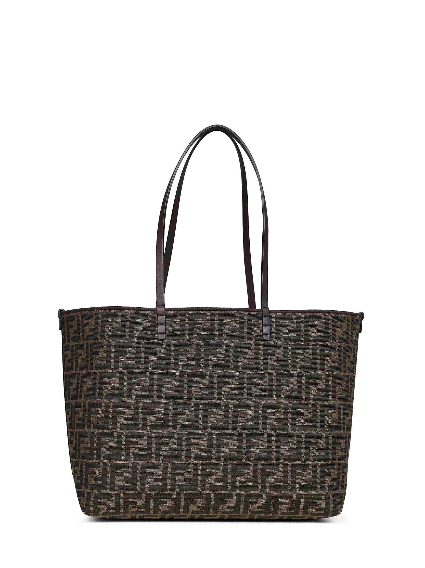 Fendi Women Tobacco Brown Reversible Roll Medium Shopper FENDI