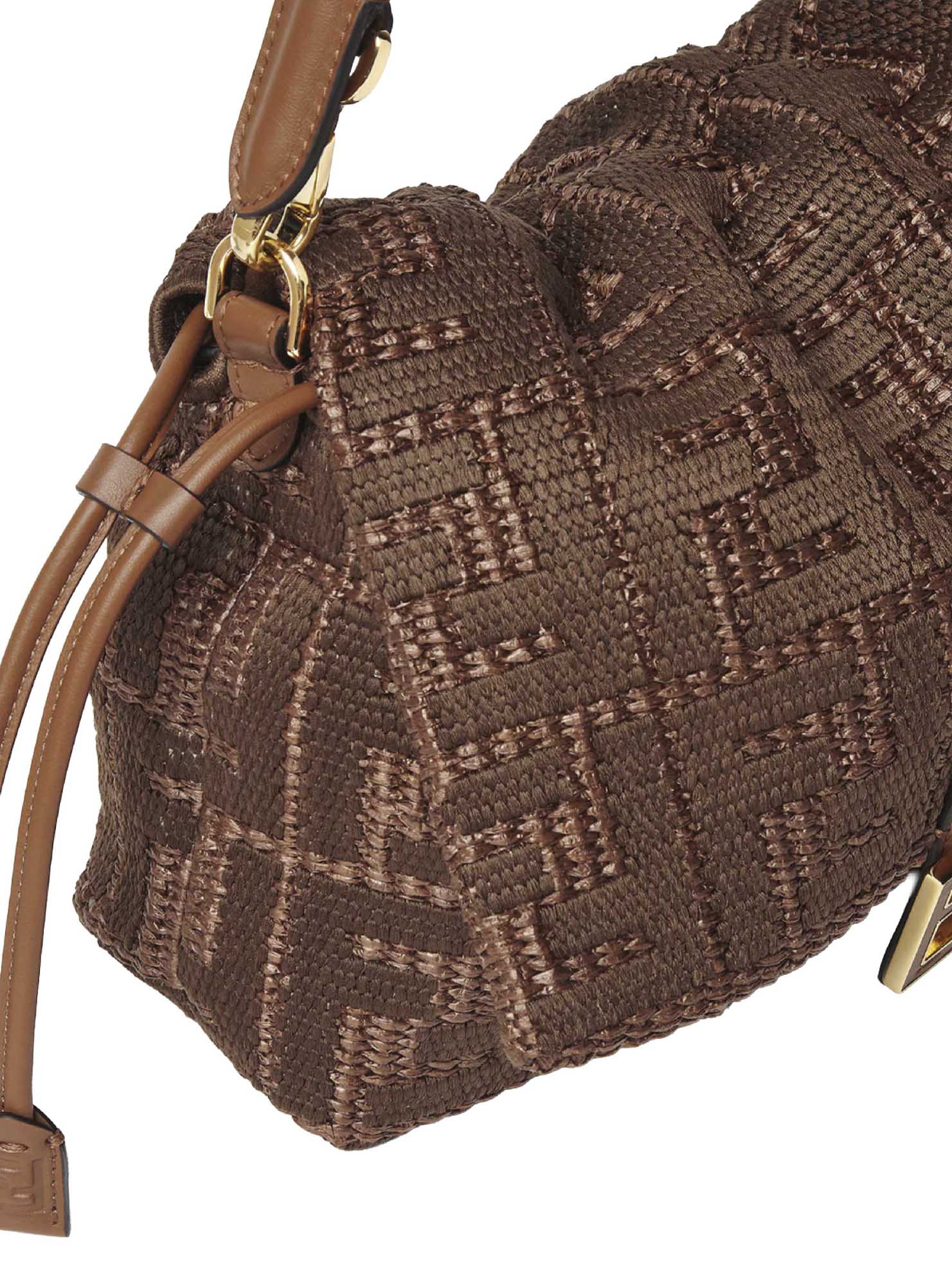 Fendi Women Sellier Brown Medium Baguette Mamma Bag FENDI