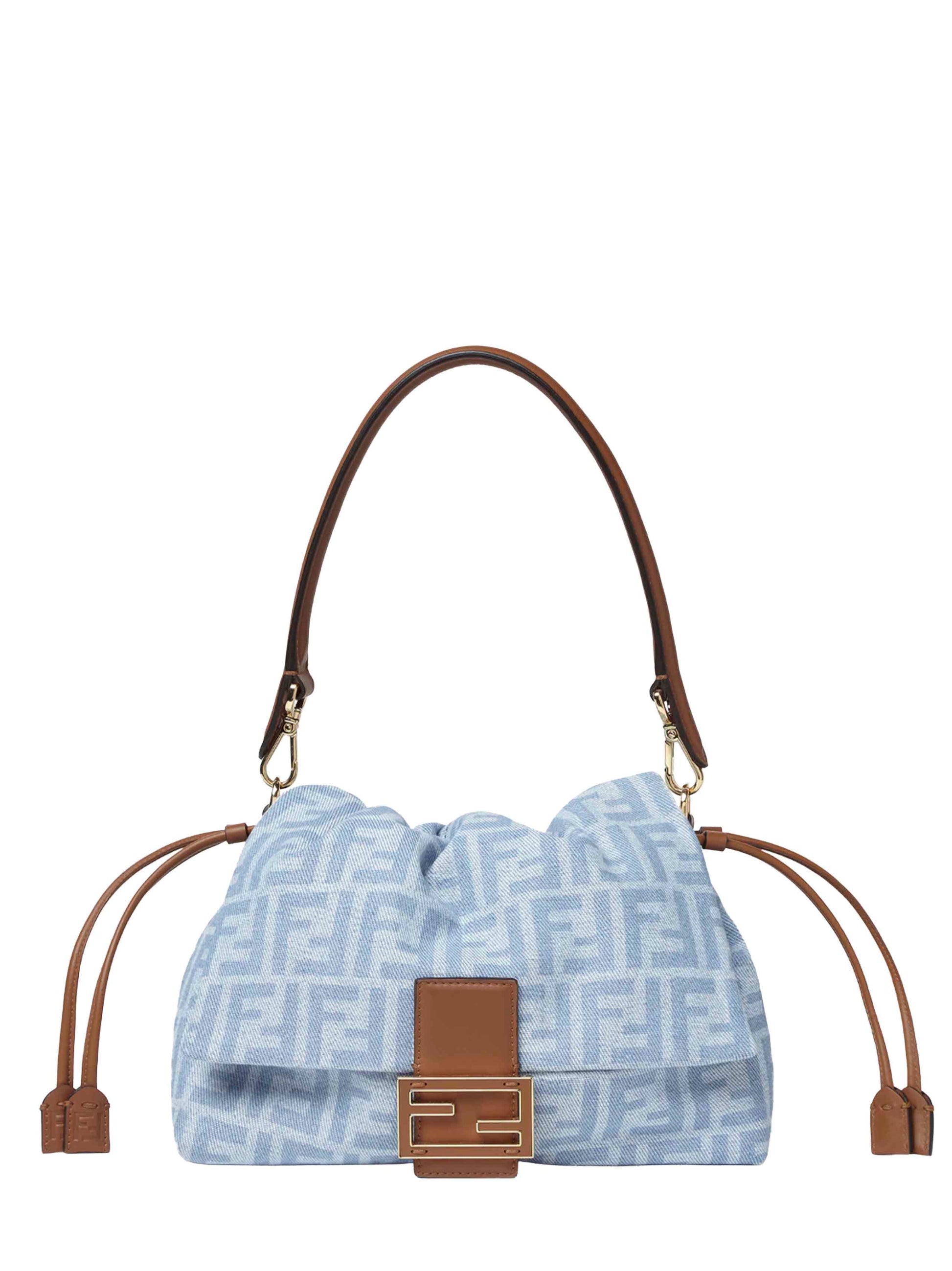 Fendi Women Light Blue Medium Baguette Mamma Bag FENDI