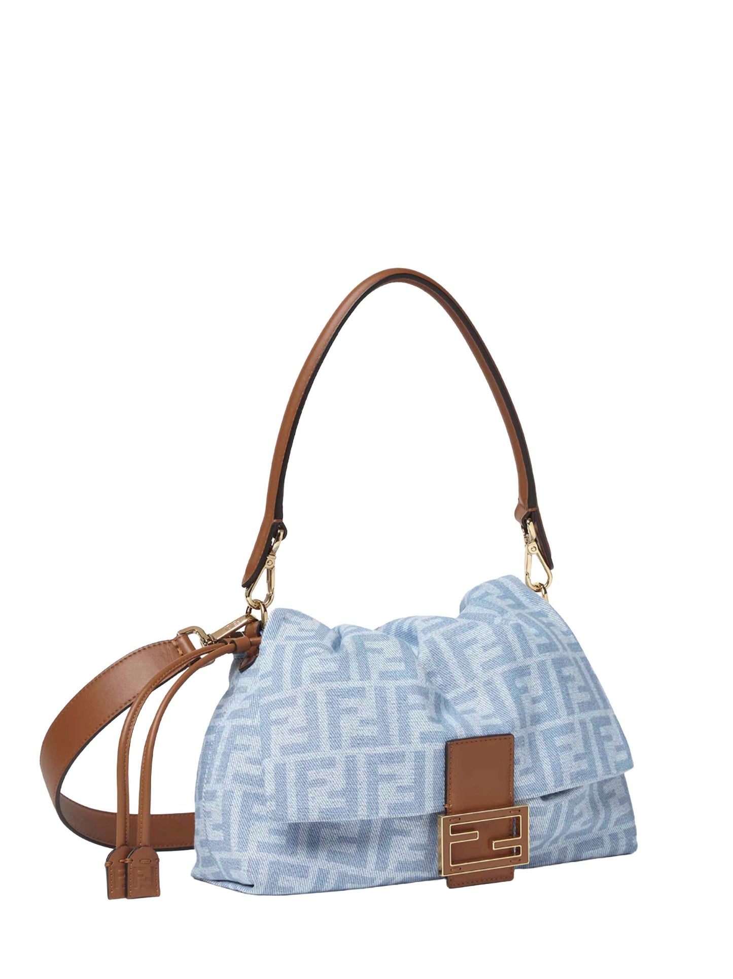 Fendi Women Light Blue Medium Baguette Mamma Bag FENDI
