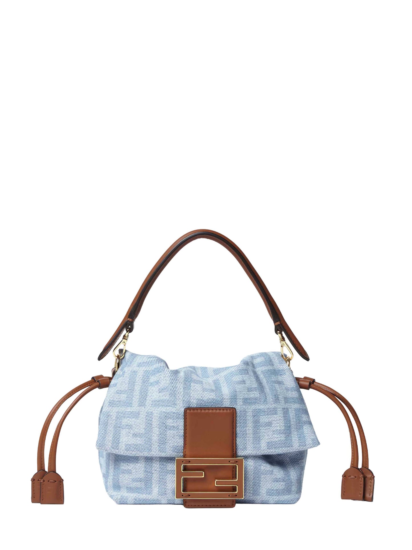 Fendi Women Light Blue Mamma Baguette Small Mini Bag FENDI
