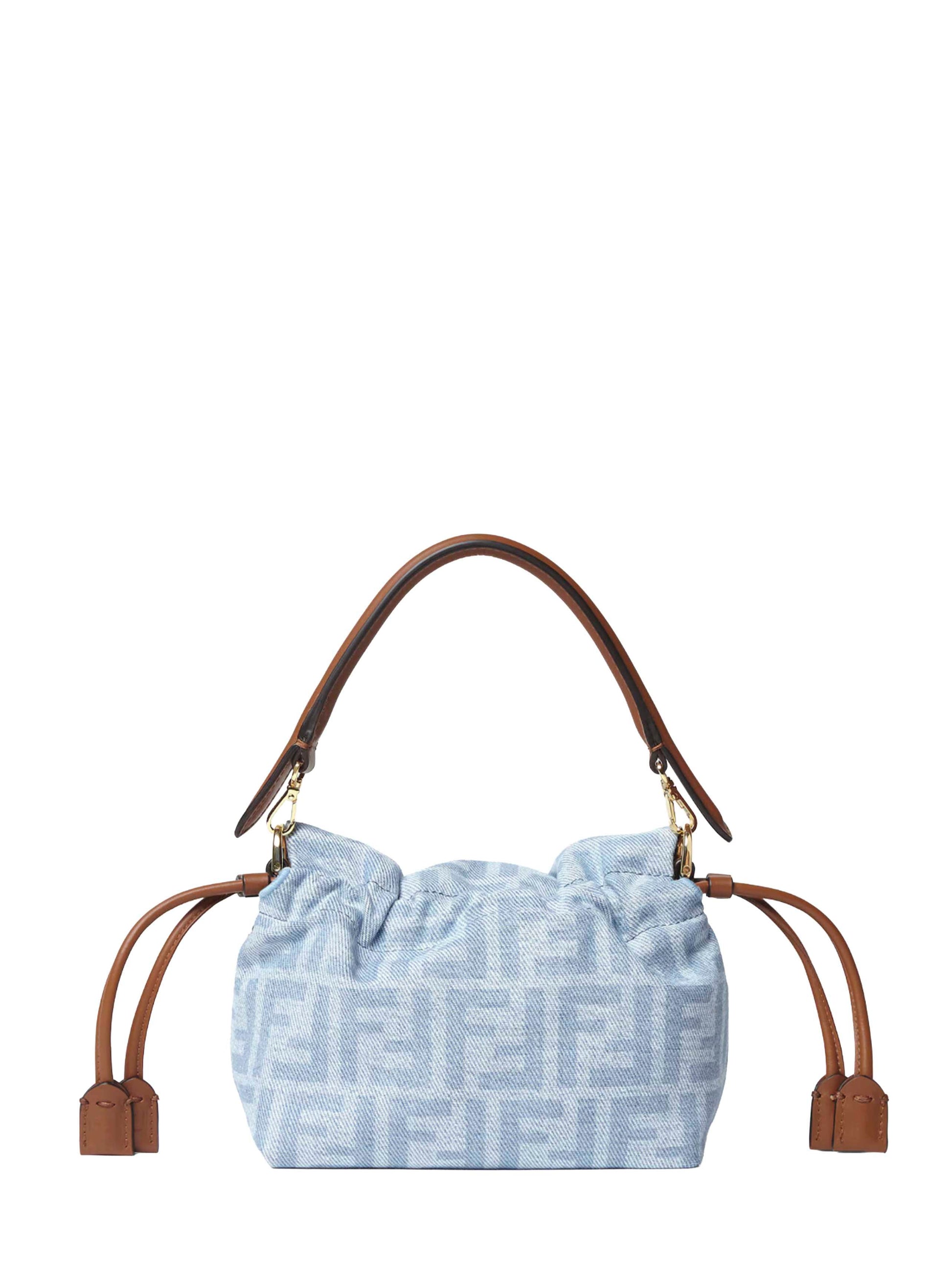 Fendi Women Light Blue Mamma Baguette Small Mini Bag FENDI