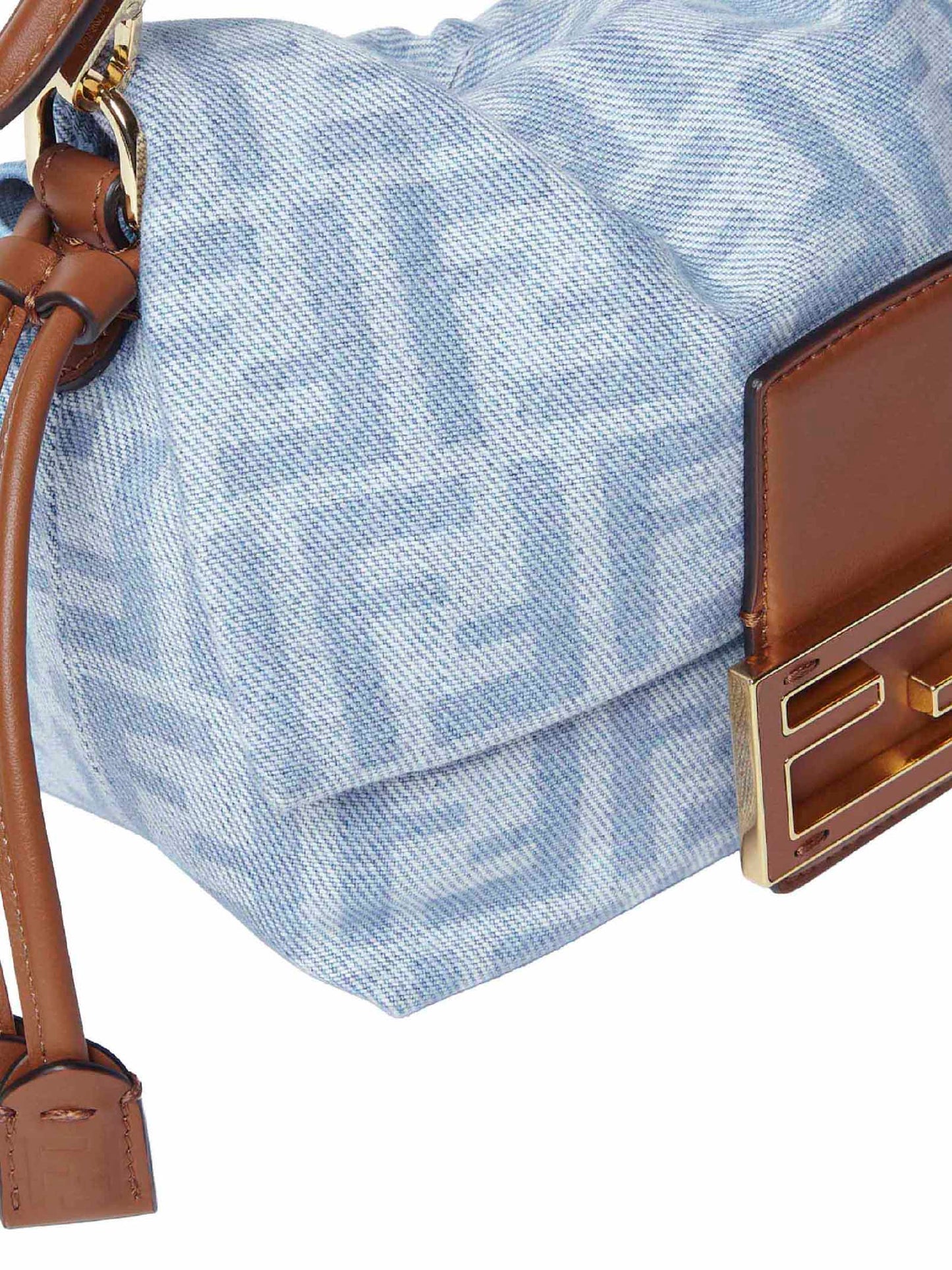Fendi Women Light Blue Mamma Baguette Small Mini Bag FENDI