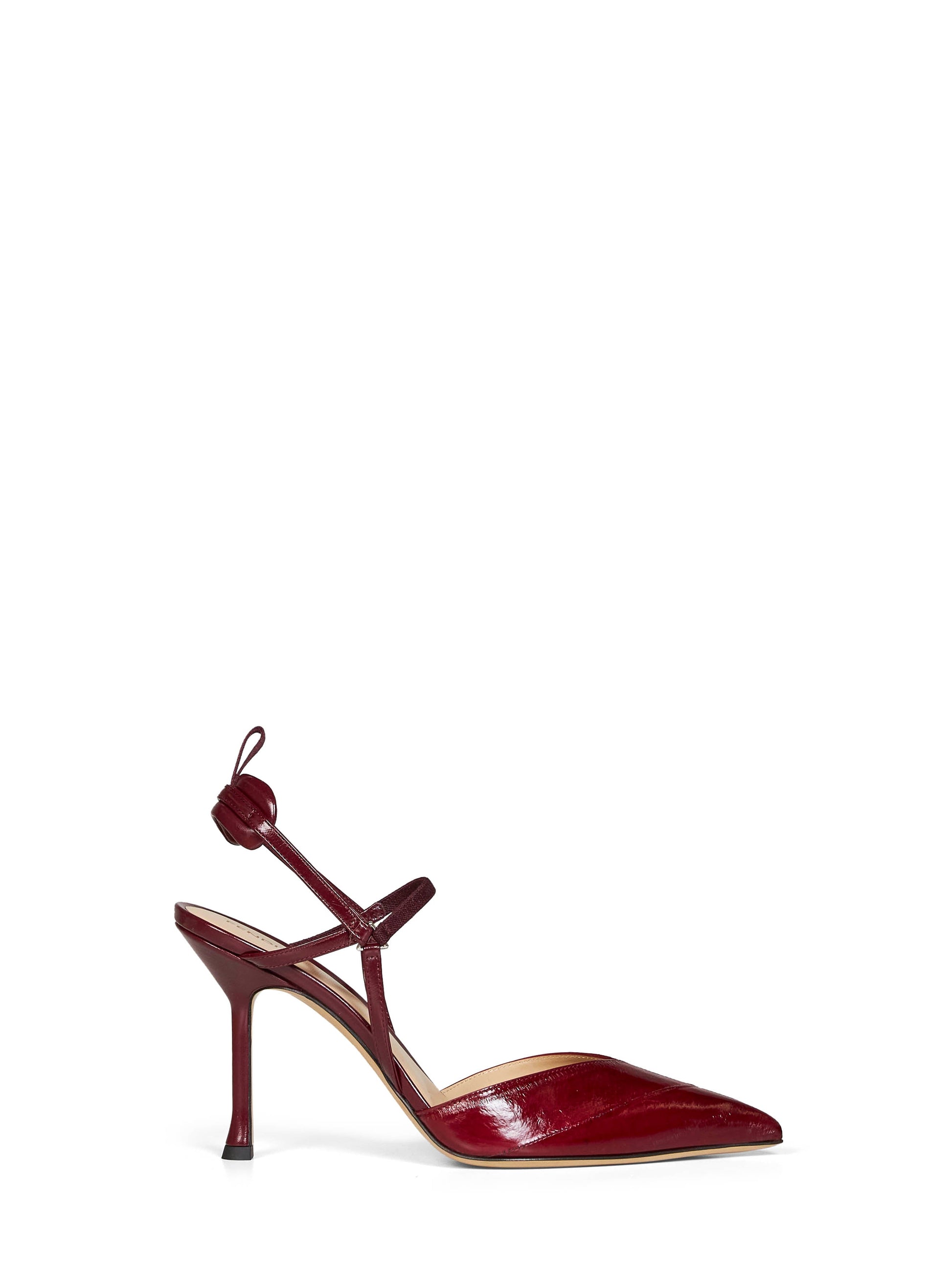 Fendi Women Wine And Burgundy Very Colibrì Slingback Pumps FENDI
