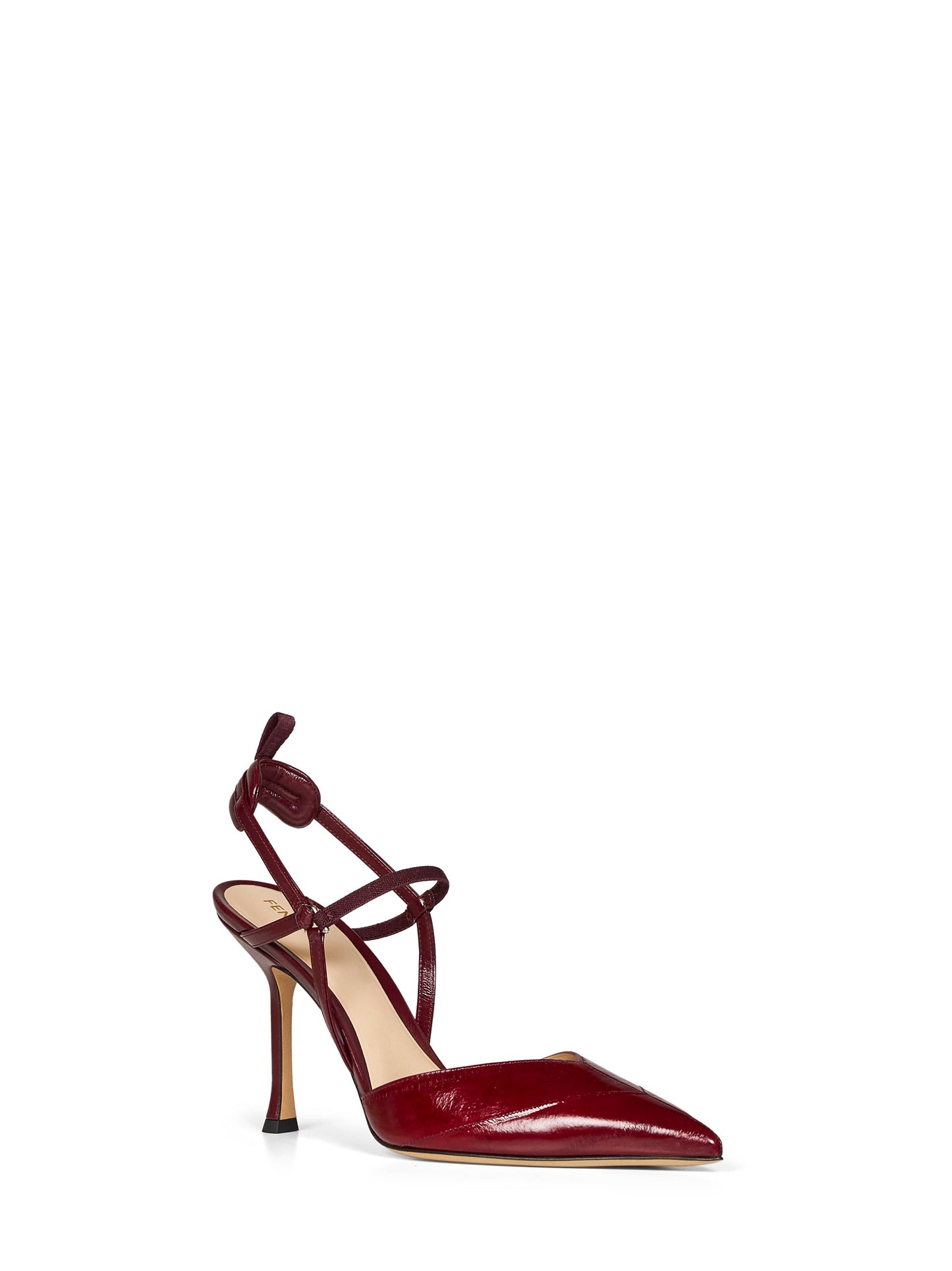 Fendi Women Wine And Burgundy Very Colibrì Slingback Pumps FENDI
