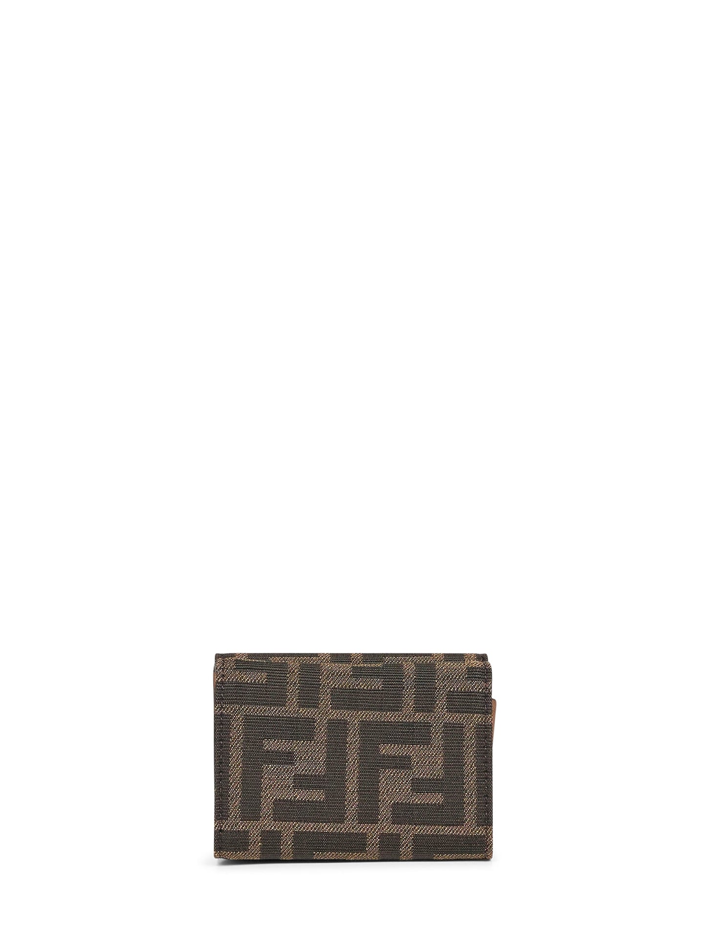 Fendi Women Brown Baguette Micro Trifold Wallet FENDI