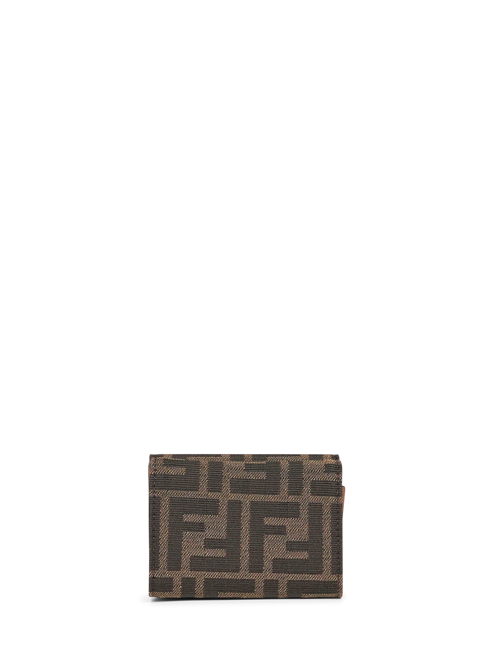 Fendi Women Brown Baguette Micro Trifold Wallet FENDI