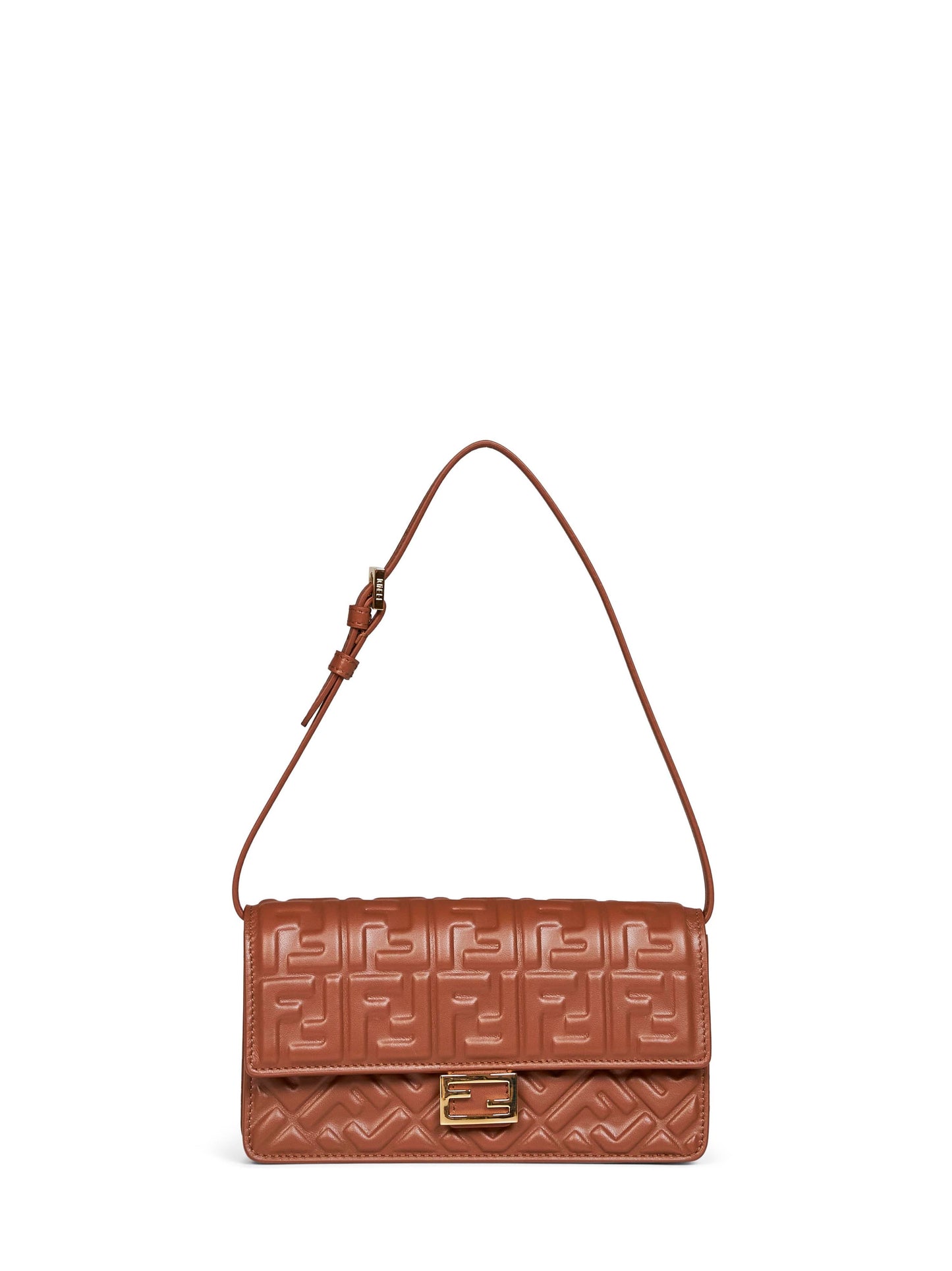 Fendi Women Tan Wallet On Chain Baguette Minibag FENDI