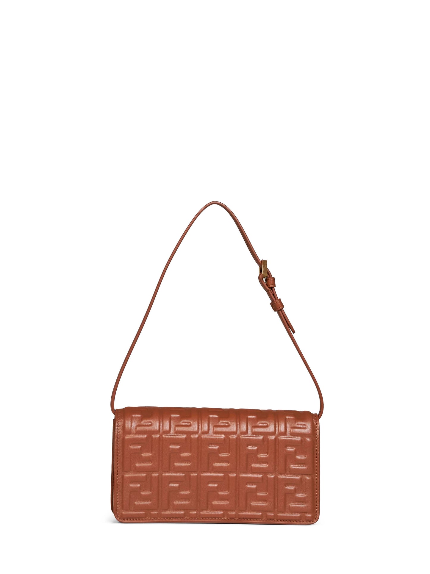 Fendi Women Tan Wallet On Chain Baguette Minibag FENDI