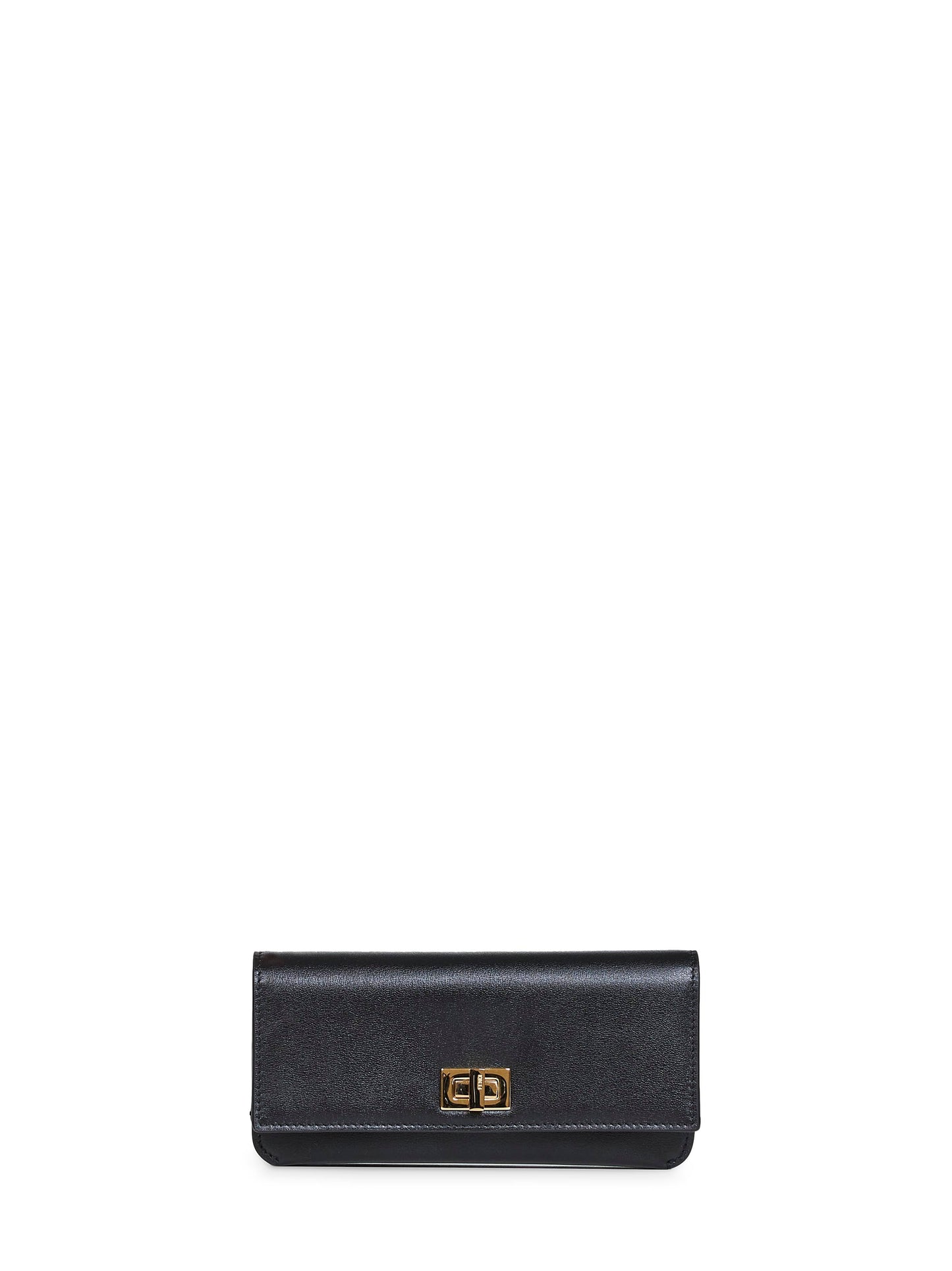 Fendi Women Black Leather Fendi Way Continental Wallet FENDI