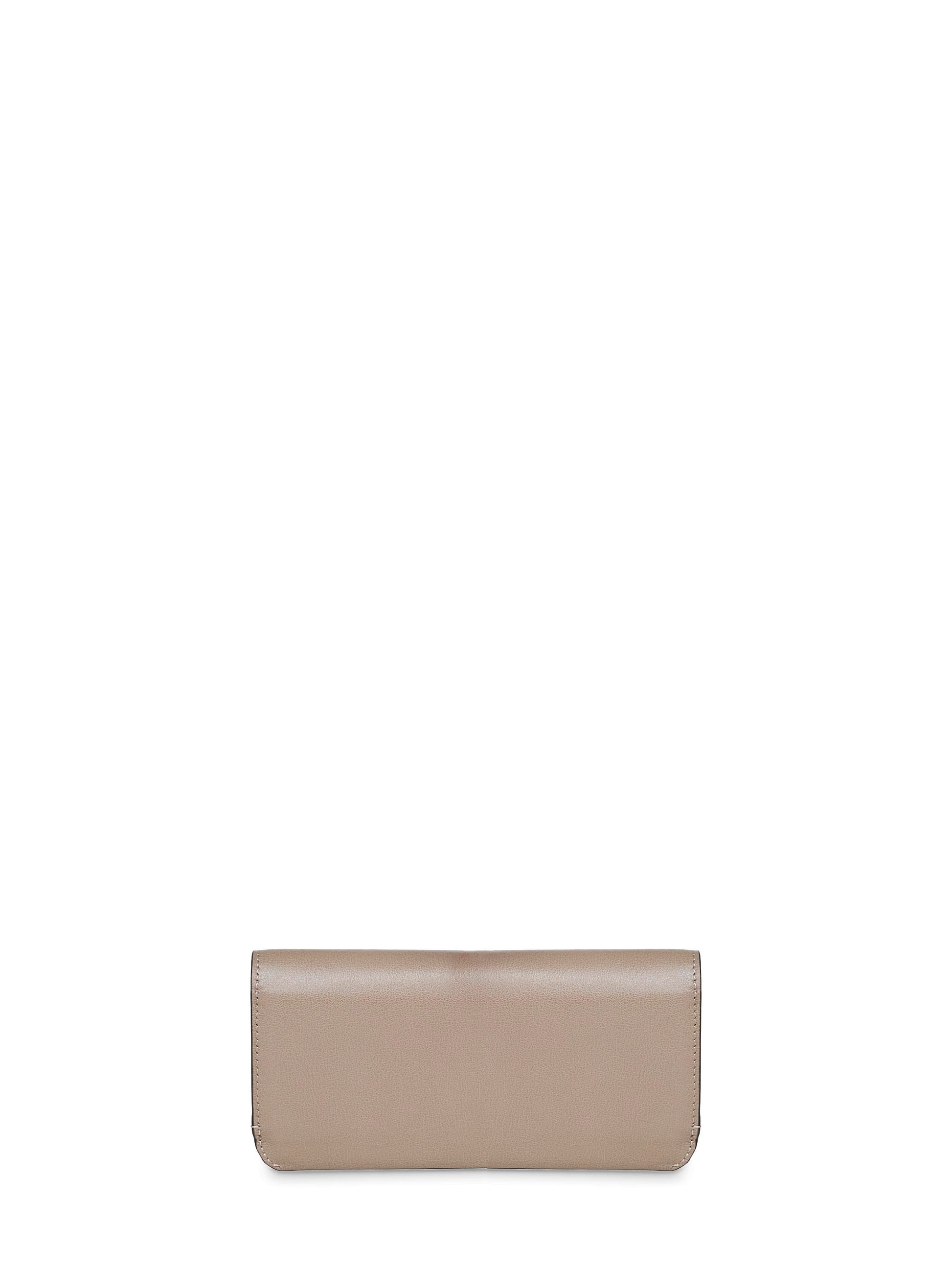 Fendi Women Dove Grey Leather Fendi Way Continental Wallet FENDI