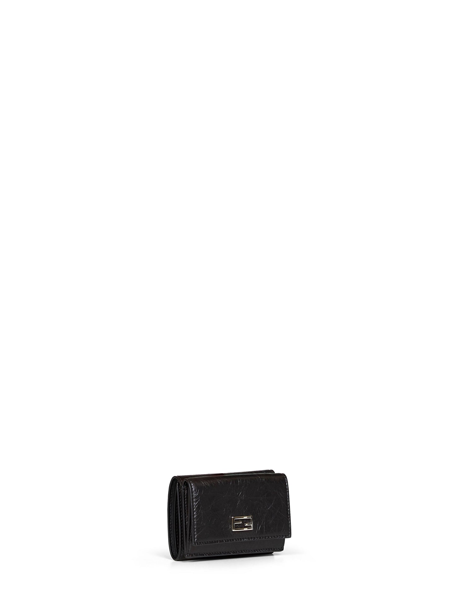 Fendi Women Black Mini Trifold Tube Compact Wallet FENDI