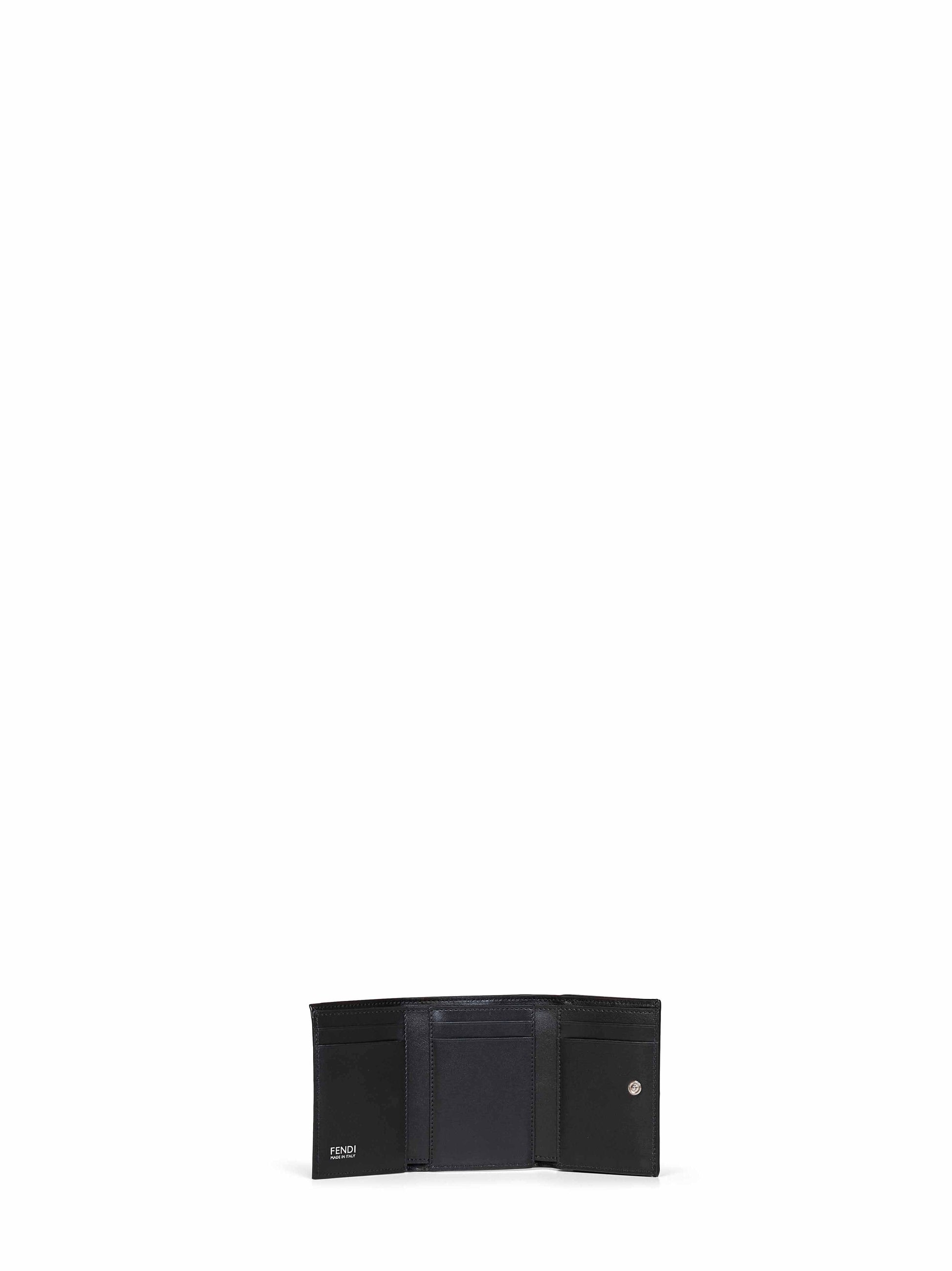 Fendi Women Black Mini Trifold Tube Compact Wallet FENDI