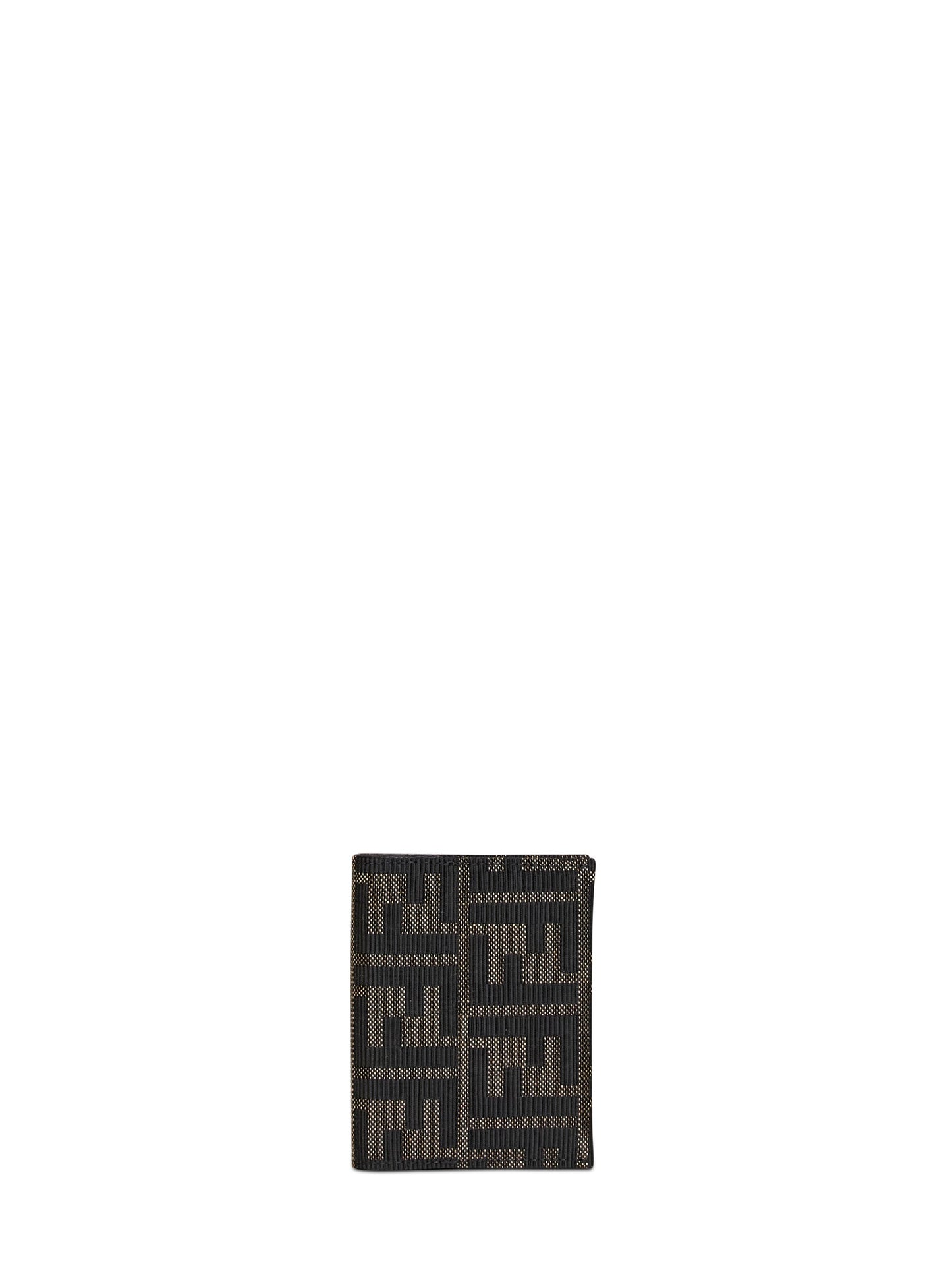 Fendi Women Tobacco Brown Card Case Ff Jacquard Card Case FENDI