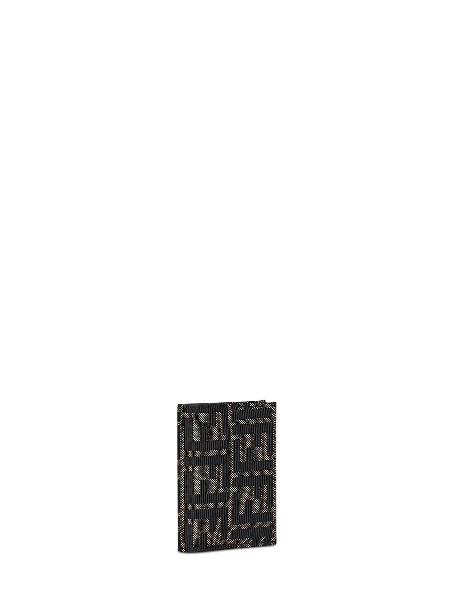 Fendi Women Tobacco Brown Card Case Ff Jacquard Card Case FENDI