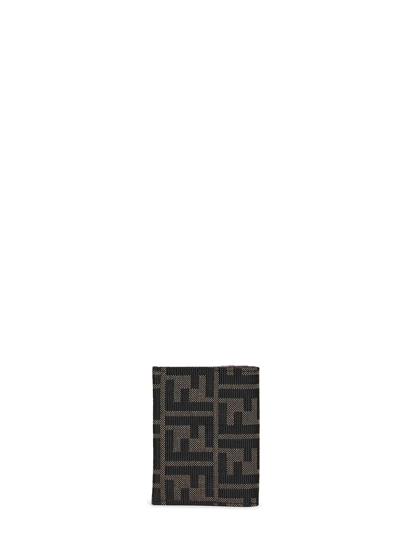 Fendi Women Tobacco Brown Card Case Ff Jacquard Card Case FENDI