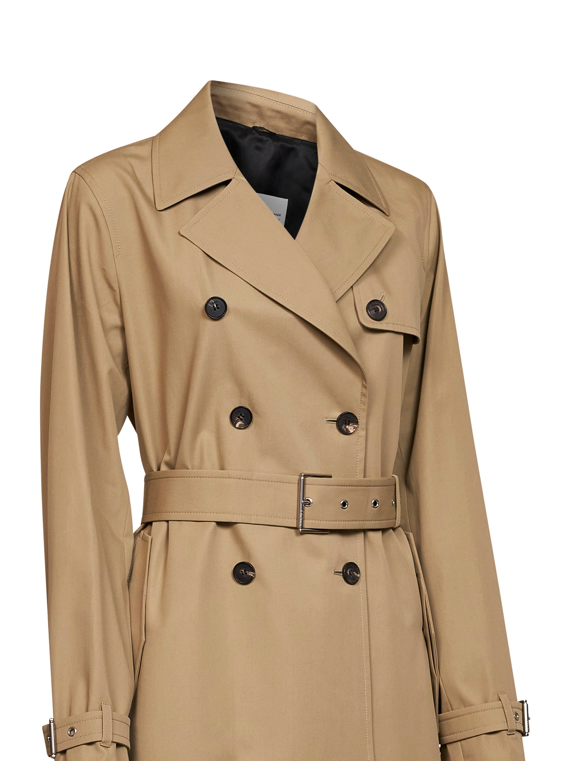 Fendi Women Rope Cotton Gabardine Belted Midi Trench Coat FENDI